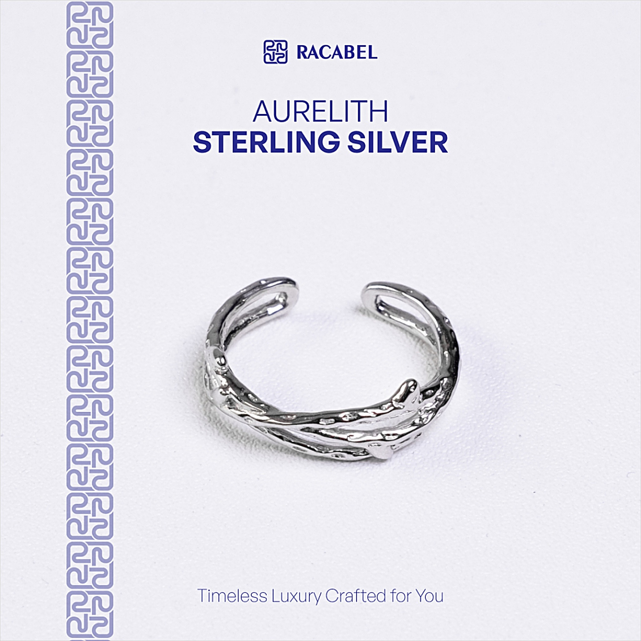 Racabel Aurelith Ring - Cincin Pria Wanita Sterling Silver 925 Anti Karat