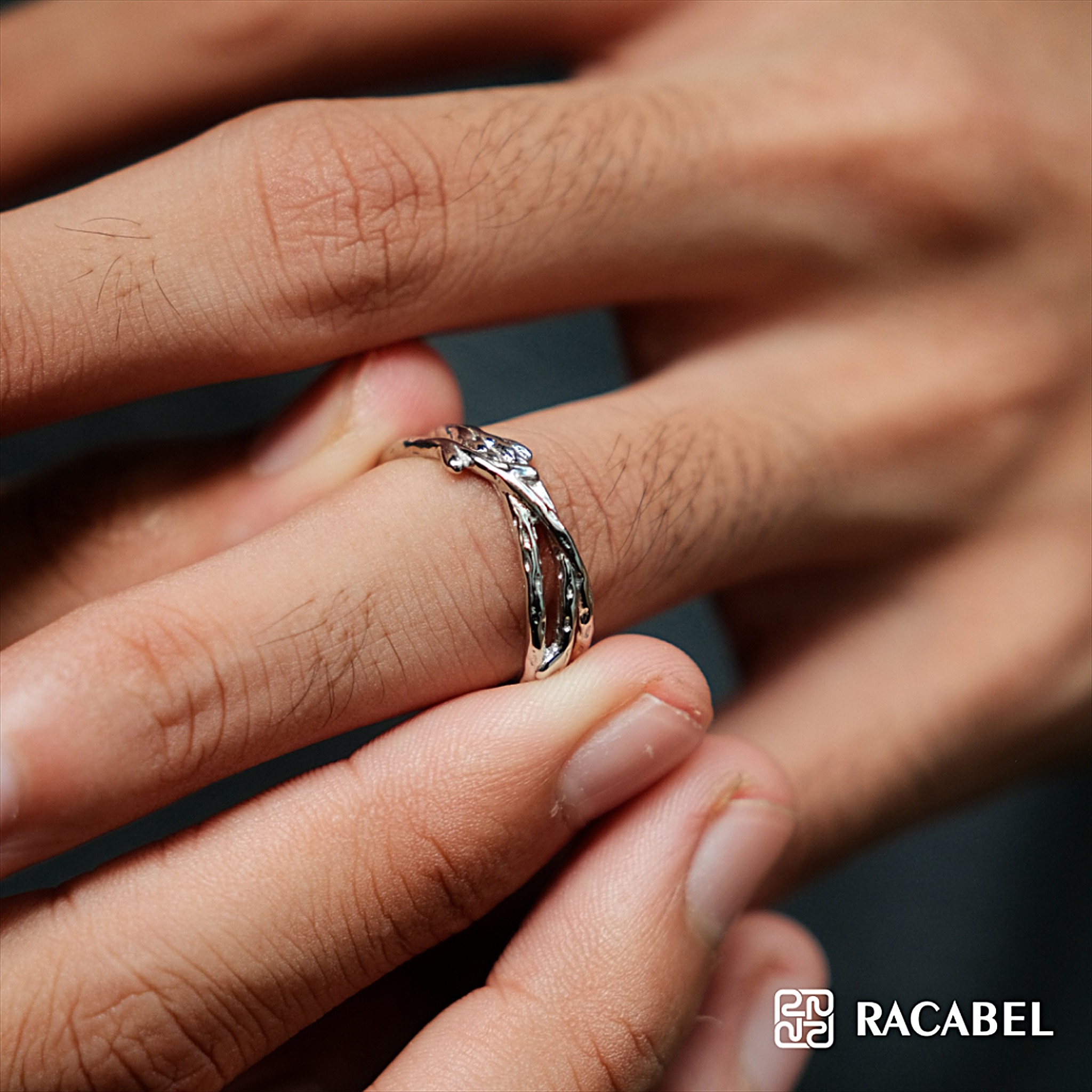Racabel Aurelith Ring - Cincin Pria Wanita Sterling Silver 925 Anti Karat