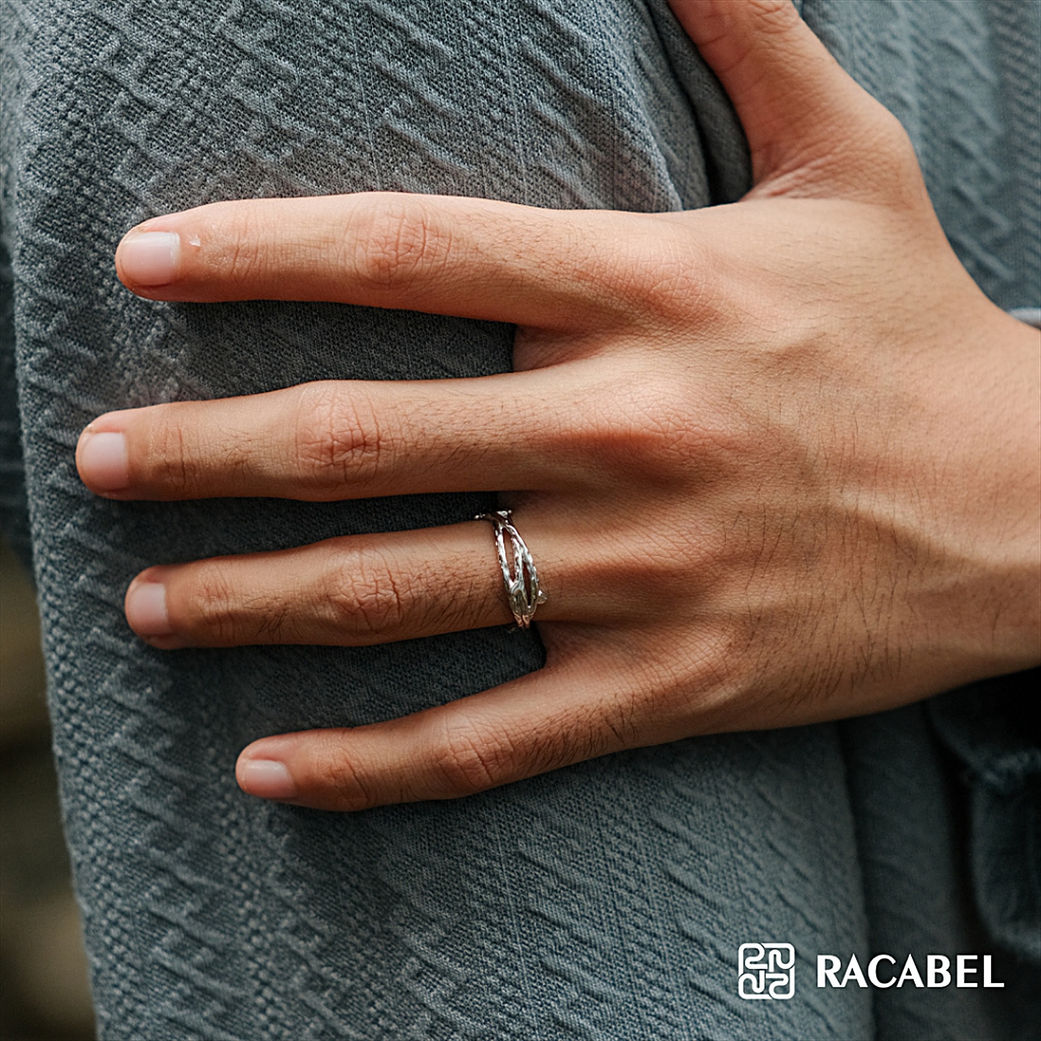Racabel Aurelith Ring - Cincin Pria Wanita Sterling Silver 925 Anti Karat