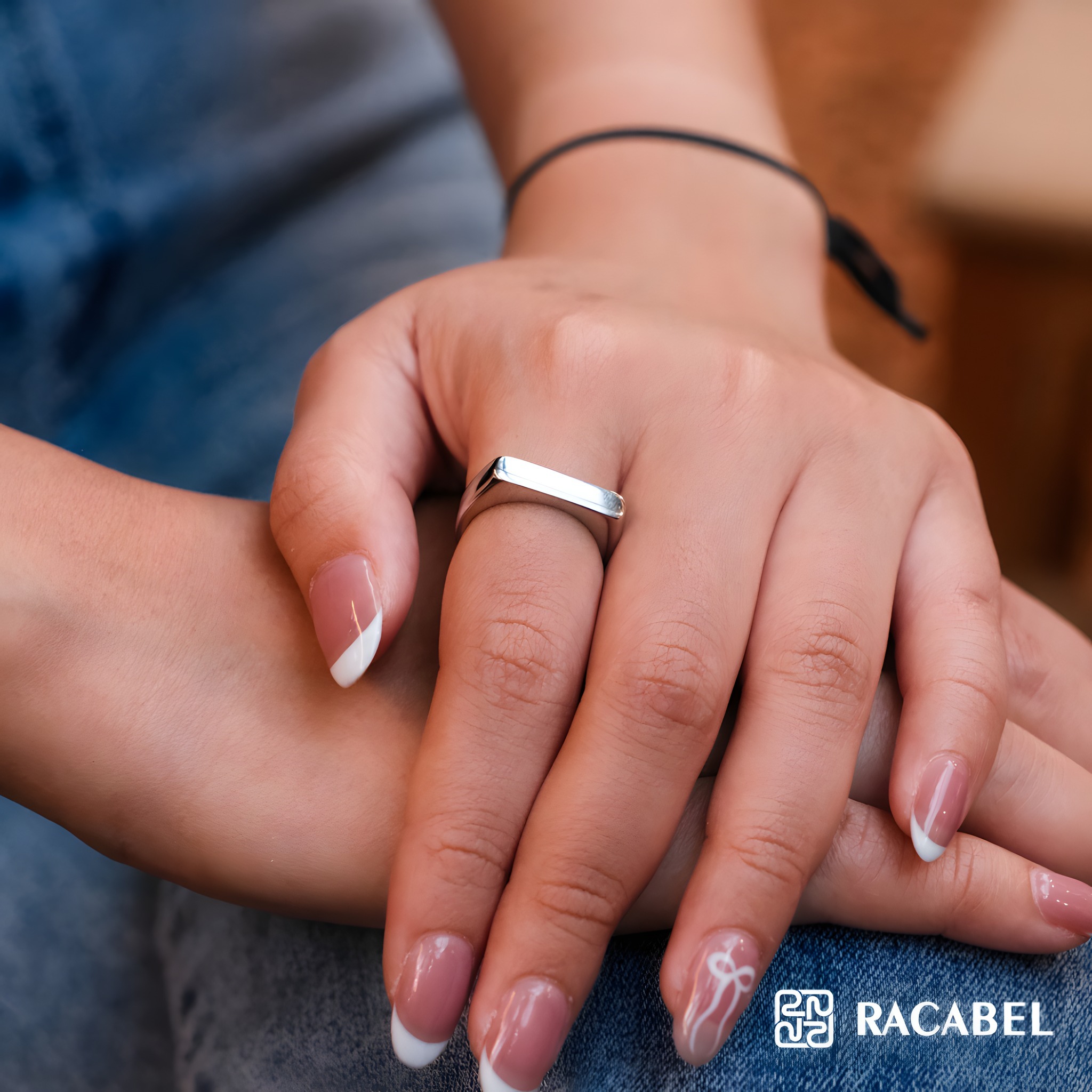 Racabel Axium Ring - Cincin Pria Wanita Titanium Anti Karat