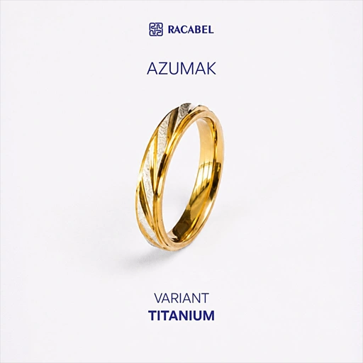 Racabel Azumak Ring - Cincin Pria Wanita Titanium Anti Karat