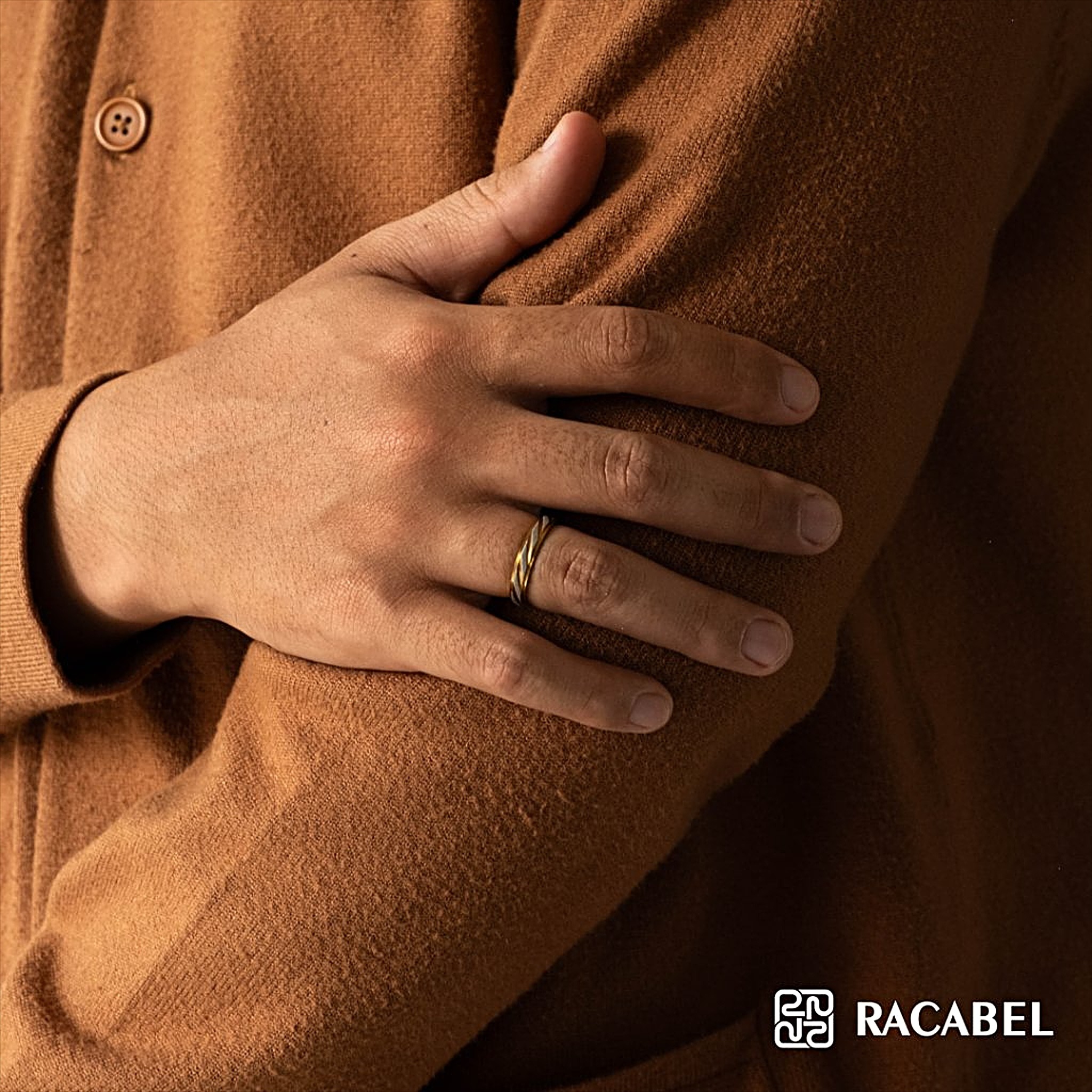Racabel Azumak Ring - Cincin Pria Wanita Titanium Anti Karat