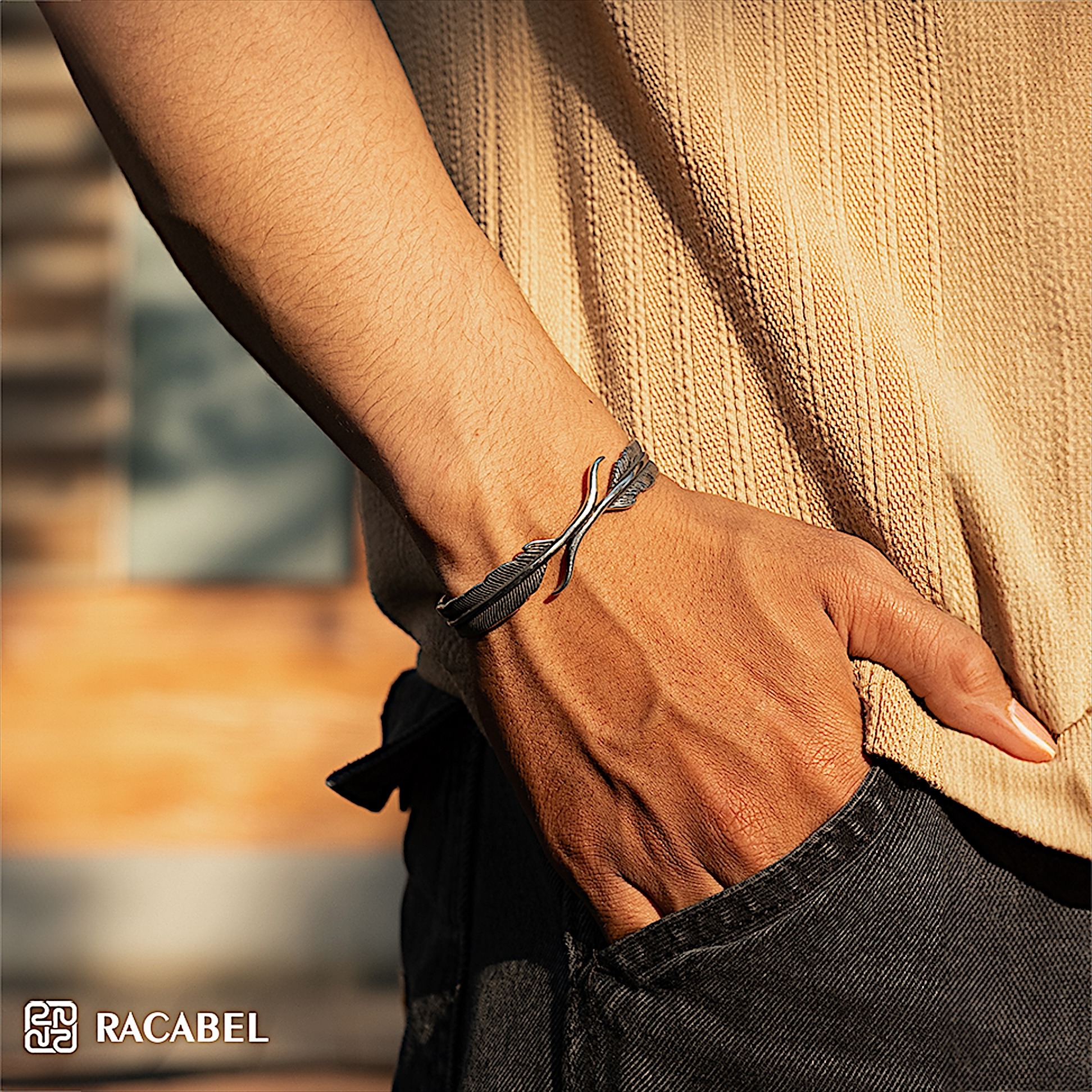 Racabel Caelum Bangle - Gelang Pria Wanita Stainless Steel Anti Karat