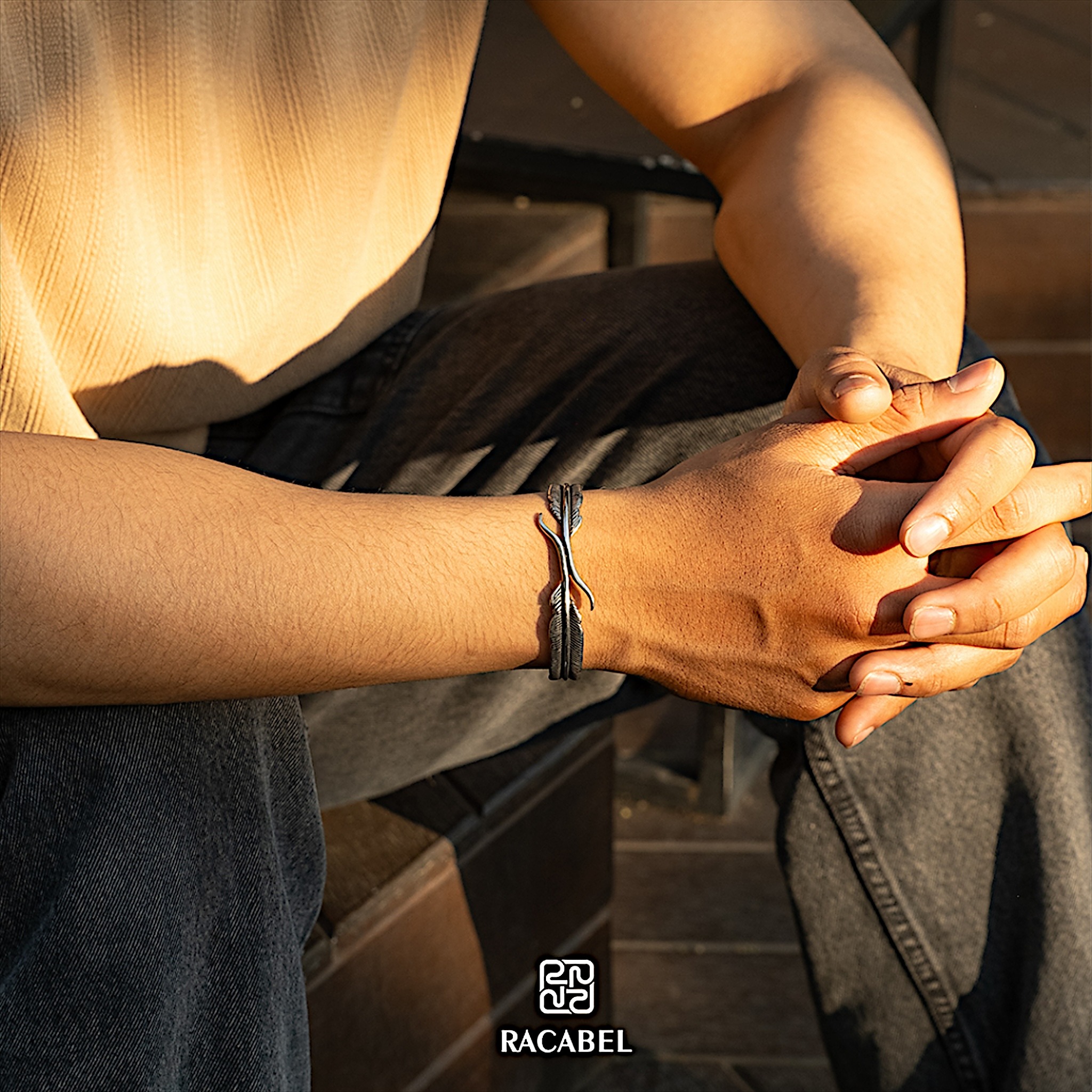 Racabel Caelum Bangle - Gelang Pria Wanita Stainless Steel Anti Karat