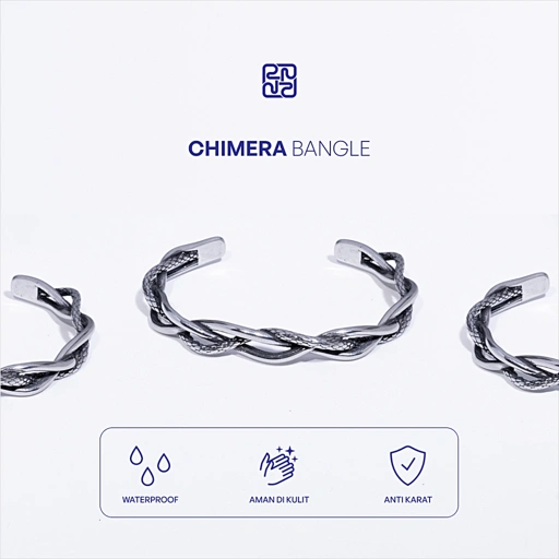 Racabel Chimera Bangle - Gelang Pria Wanita Stainless Steel Anti Karat