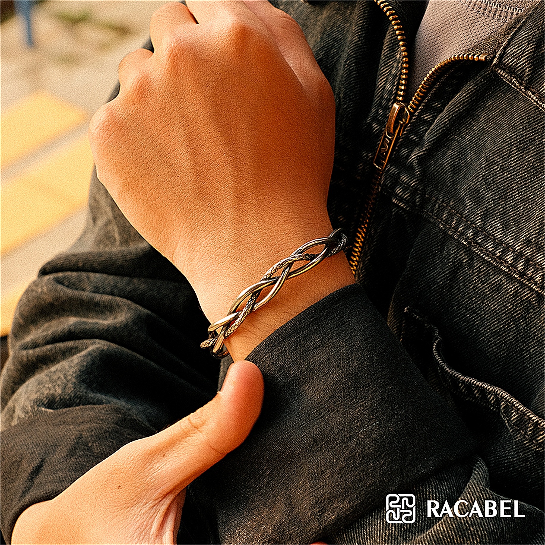 Racabel Chimera Bangle - Gelang Pria Wanita Stainless Steel Anti Karat