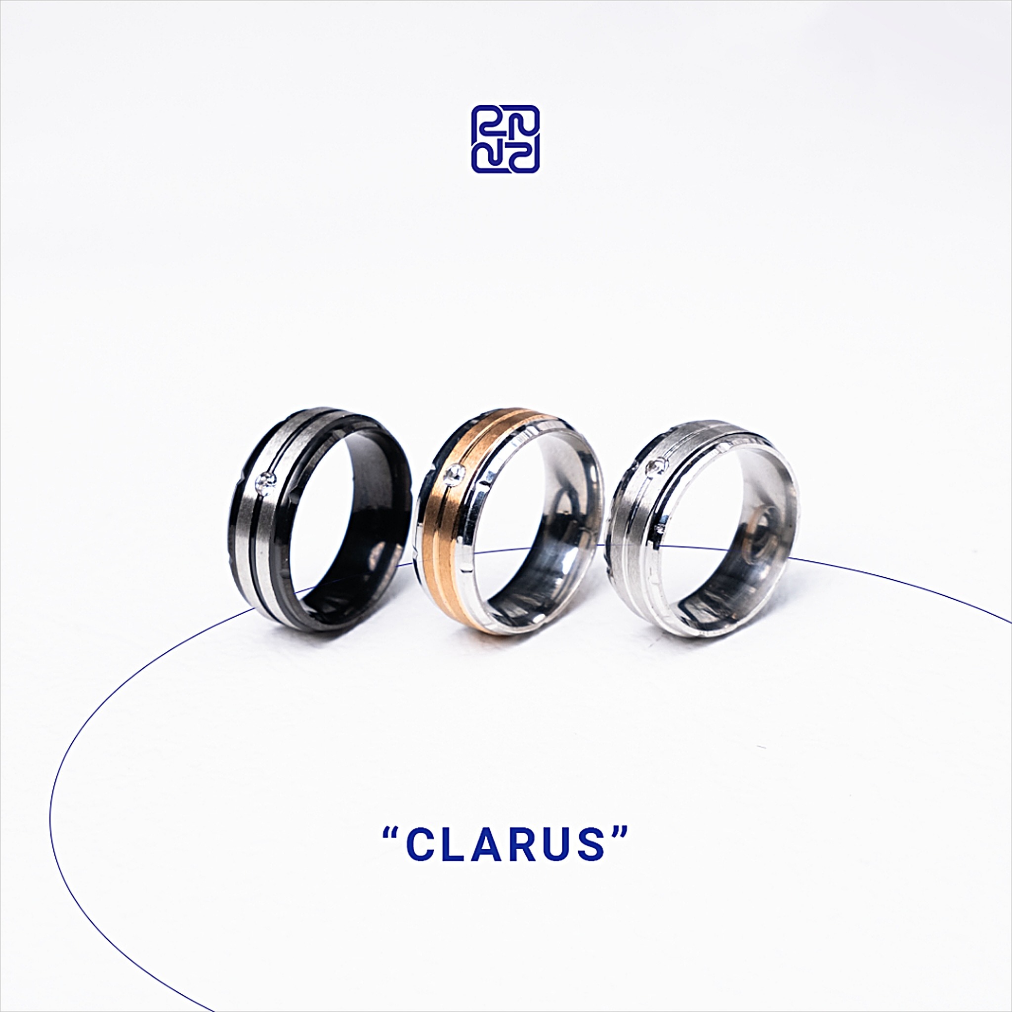 Racabel Clarus Ring - Cincin Pria Wanita Titanium Anti Karat
