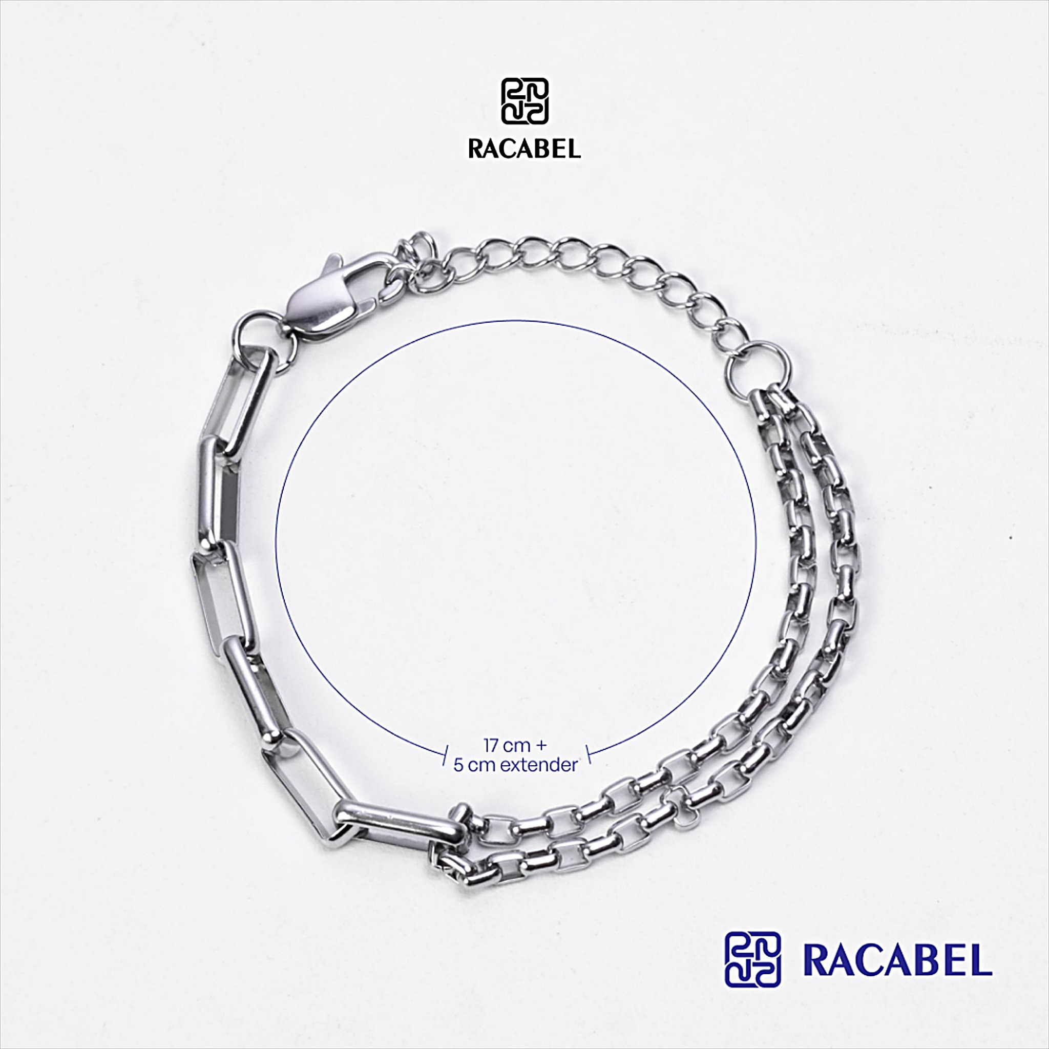 Racabel Clyne Bracelet - Gelang Tangan Anti Karat Pria & Wanita Stainless Steel - Casual Series