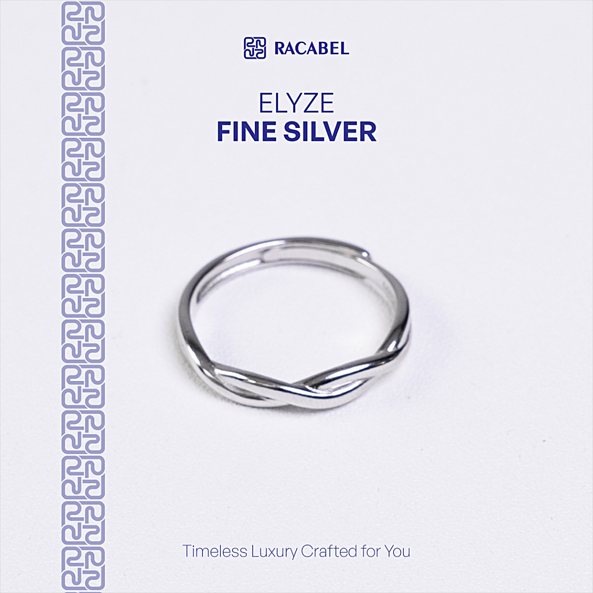 Racabel Elyze Ring - Cincin Pria Wanita Perak Asli Silver 999 Anti Karat