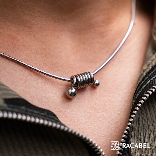 Racabel Eryth Necklace - Kalung Rantai Silver Titanium Anti Karat Pria