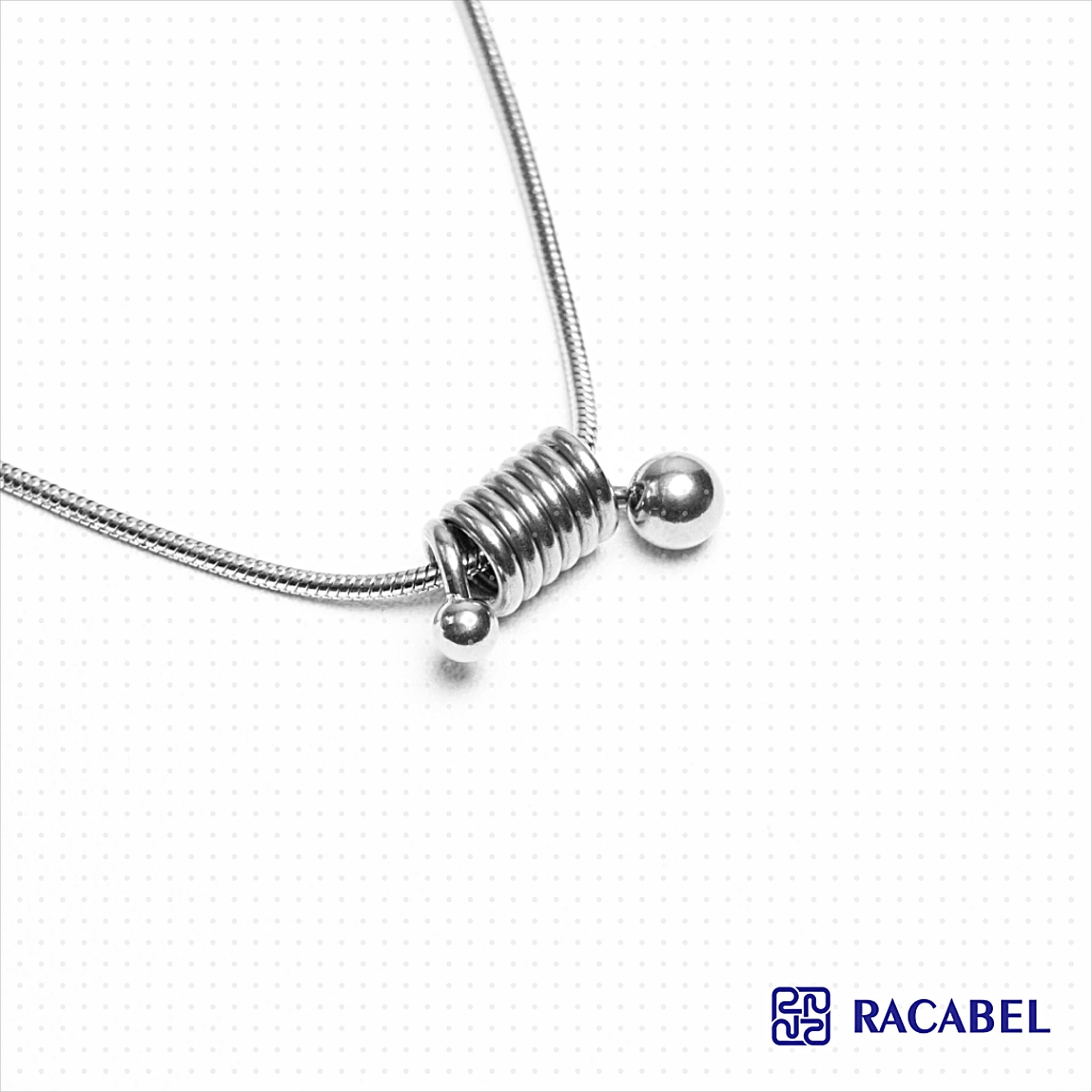 Racabel Eryth Necklace - Kalung Rantai Silver Titanium Anti Karat Pria