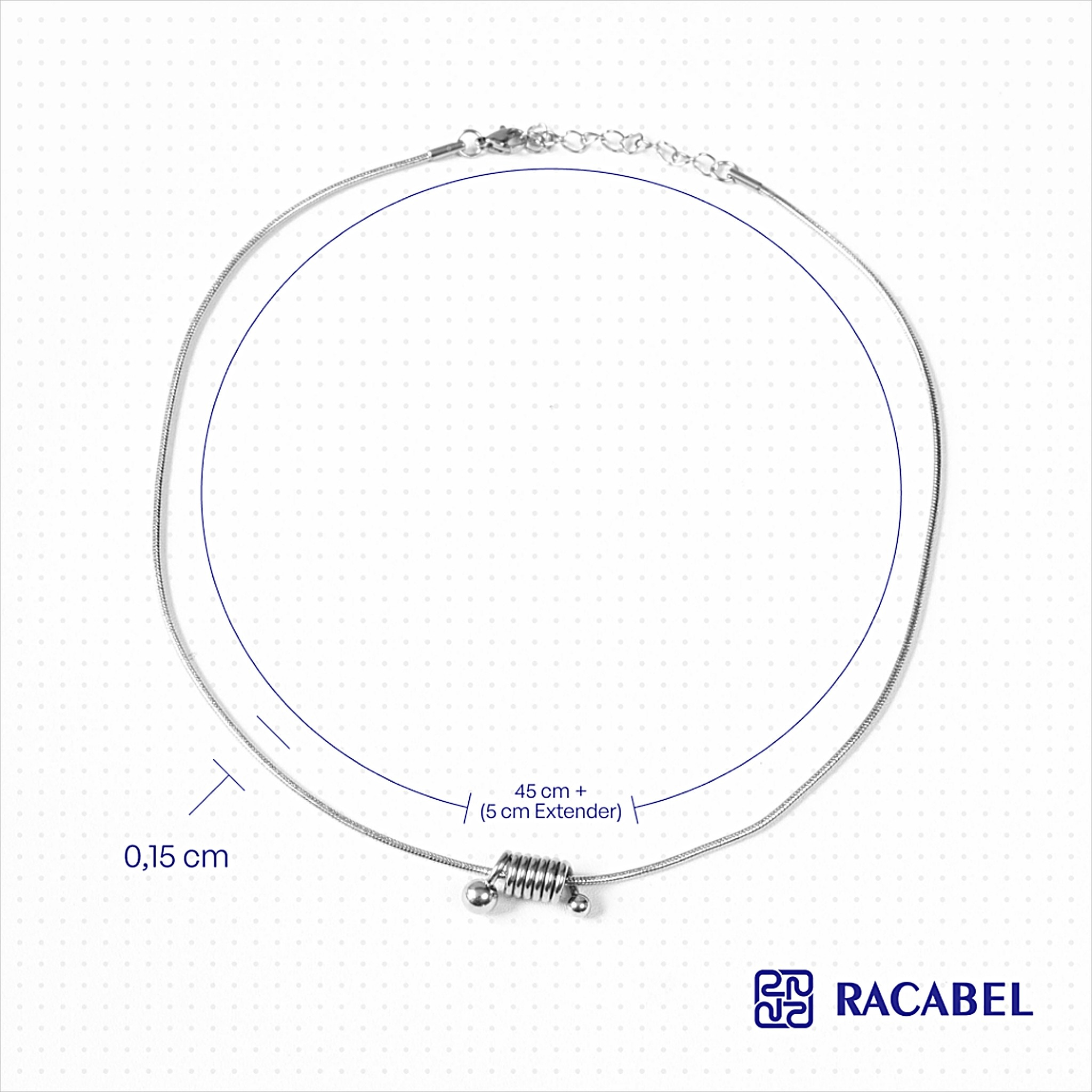 Racabel Eryth Necklace - Kalung Rantai Silver Titanium Anti Karat Pria