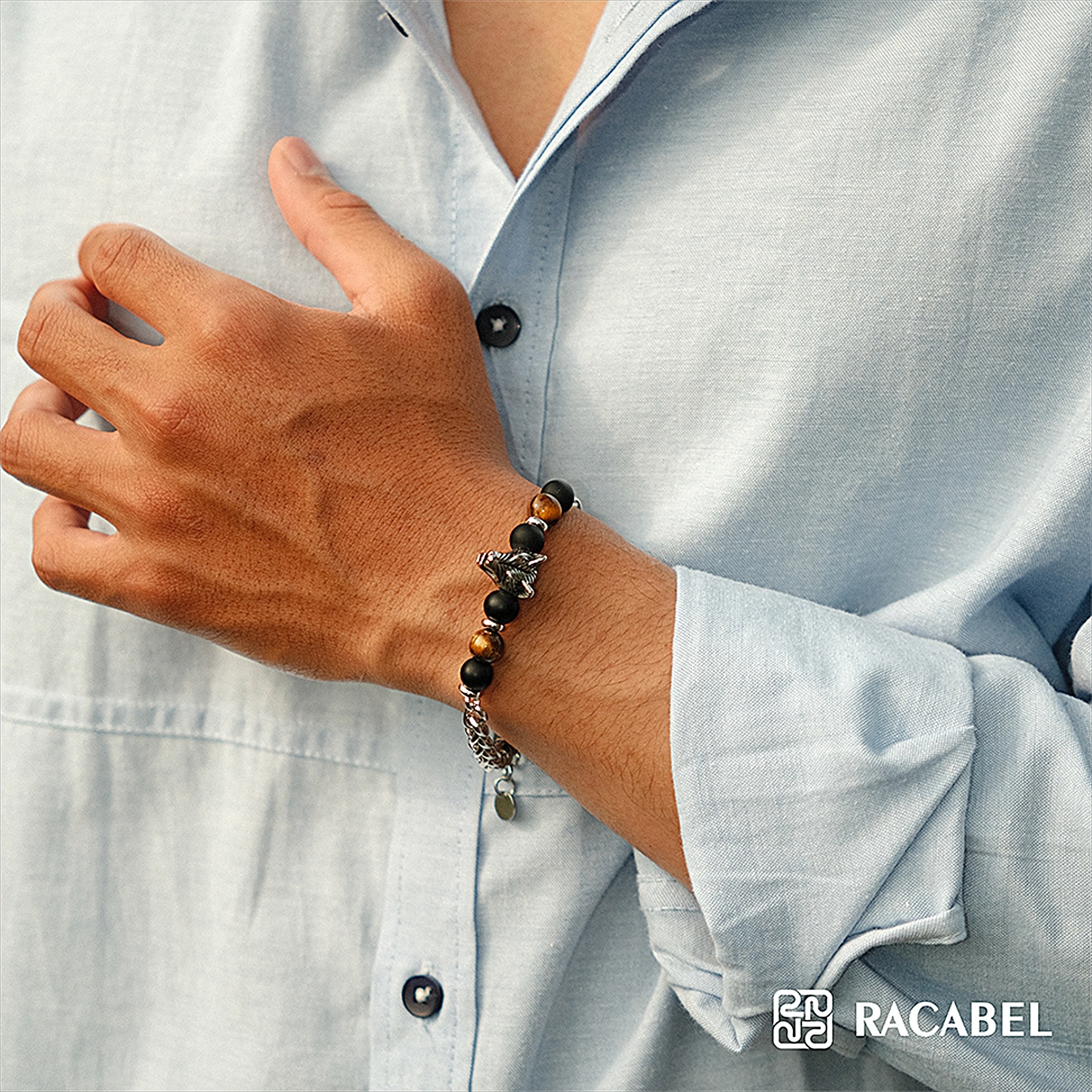 Racabel Fenrir Bracelet - Gelang Batu Alam untuk Pria