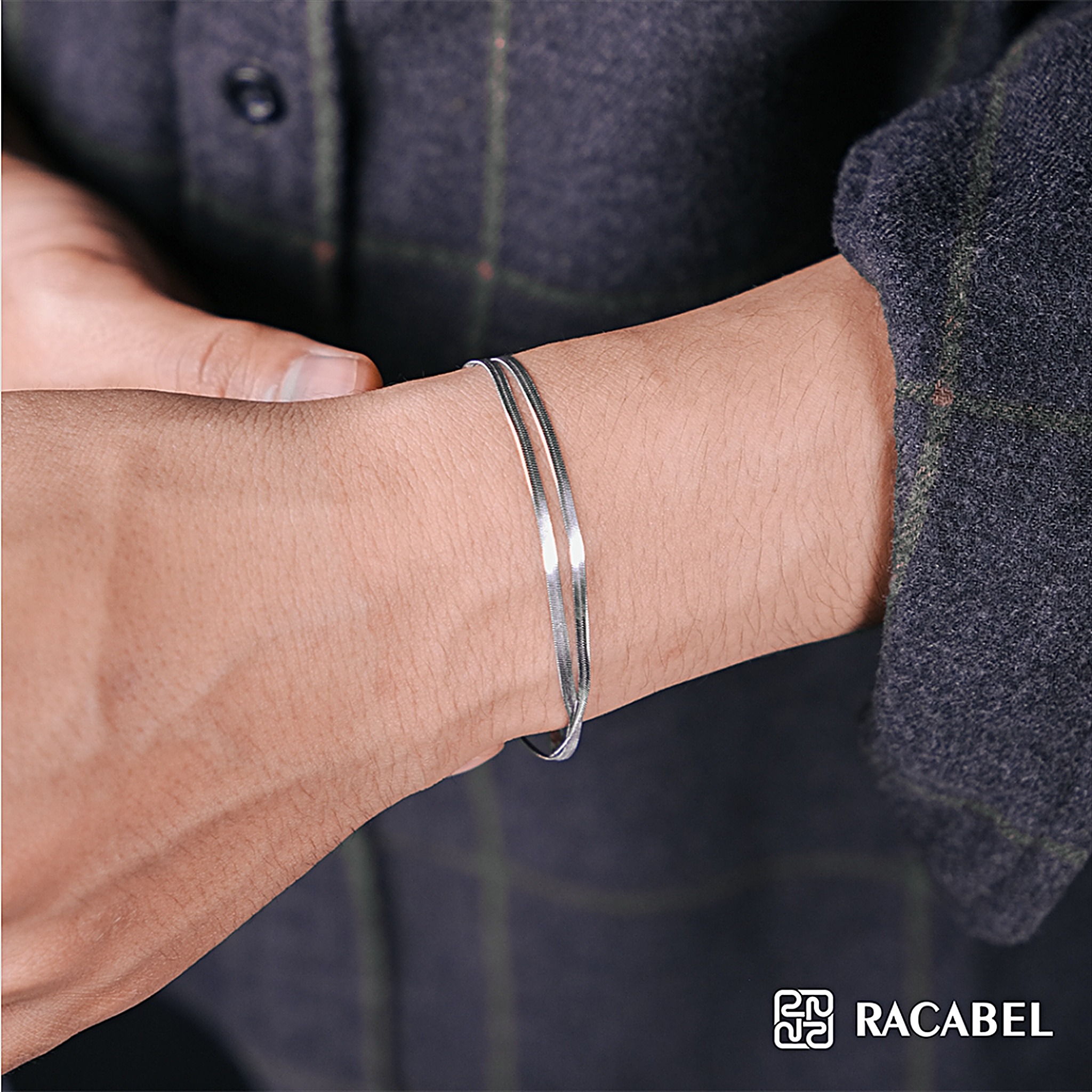 Racabel Gamelius Bracelet - Gelang Tangan Anti Karat Pria & Wanita Stainless Steel - Casual Series