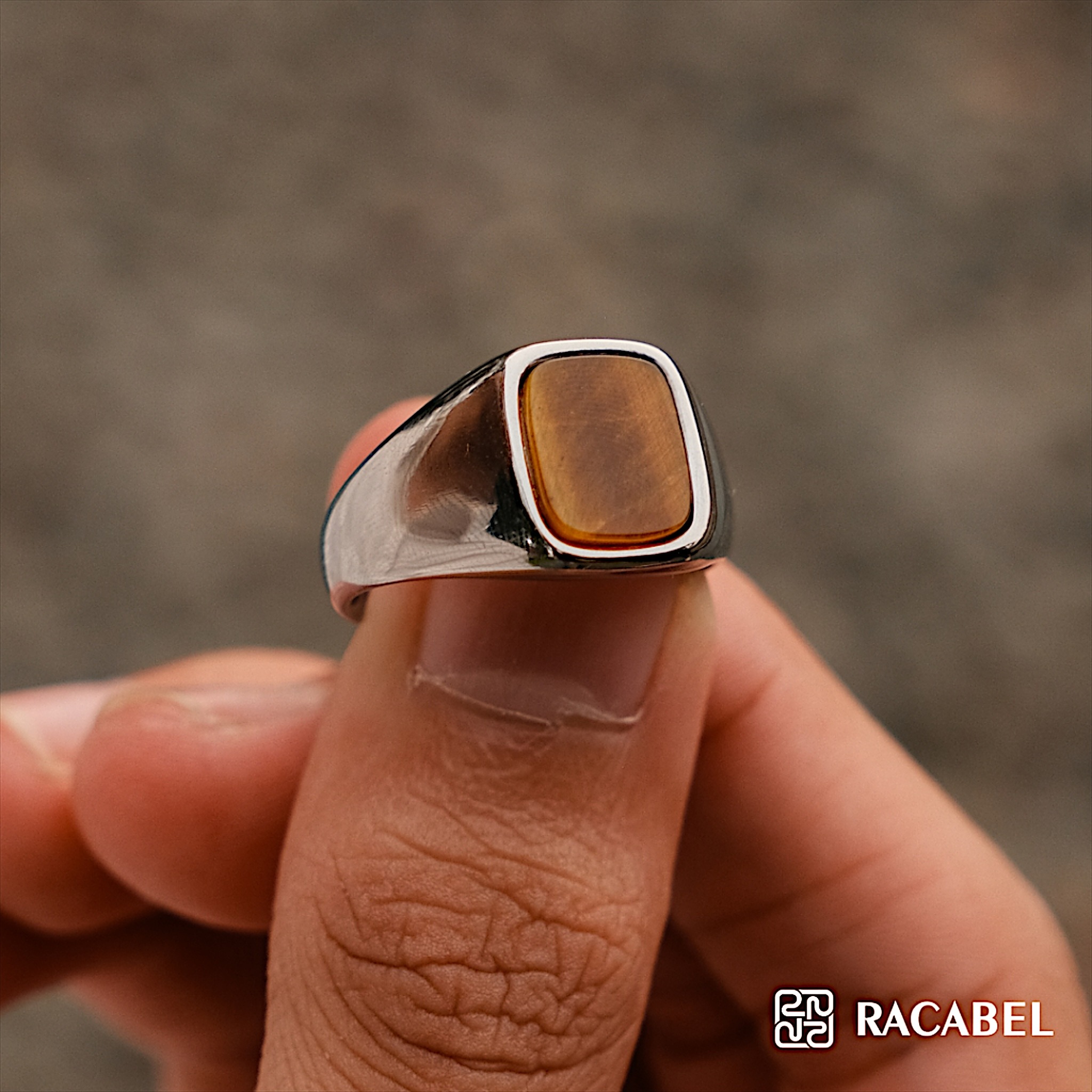 Racabel Gaze Ring - Cincin Pria Wanita Titanium Anti Karat