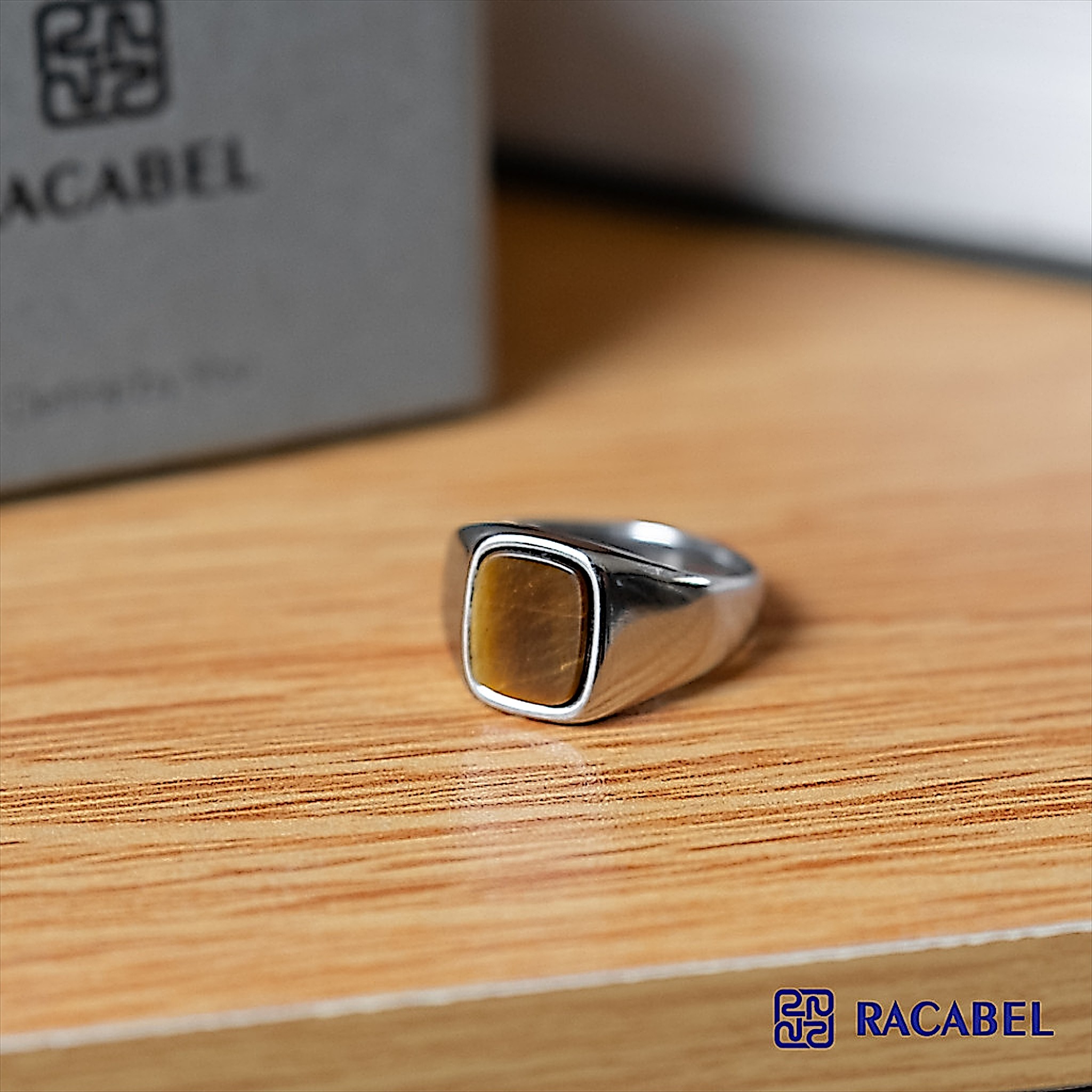 Racabel Gaze Ring - Cincin Pria Wanita Titanium Anti Karat