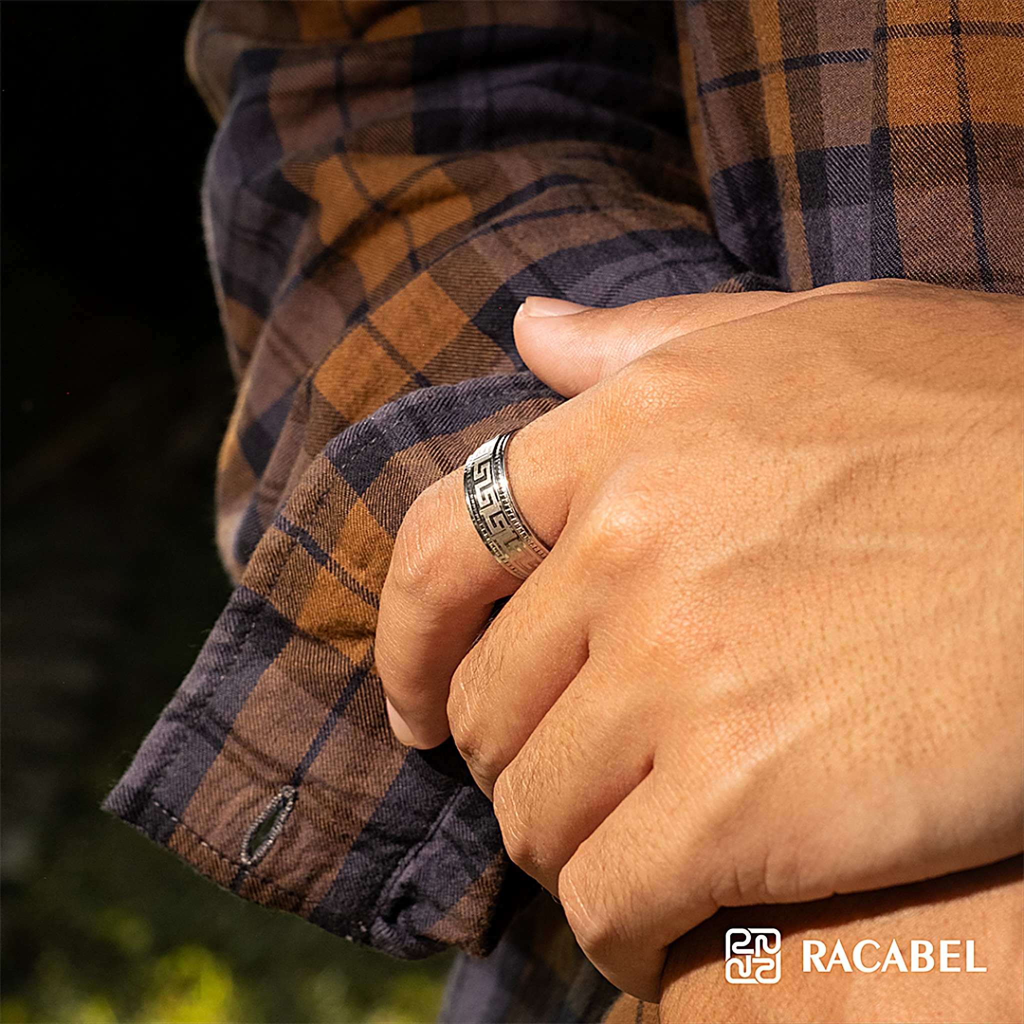 Racabel Inka Ring - Cincin Pria Wanita Titanium Anti Karat