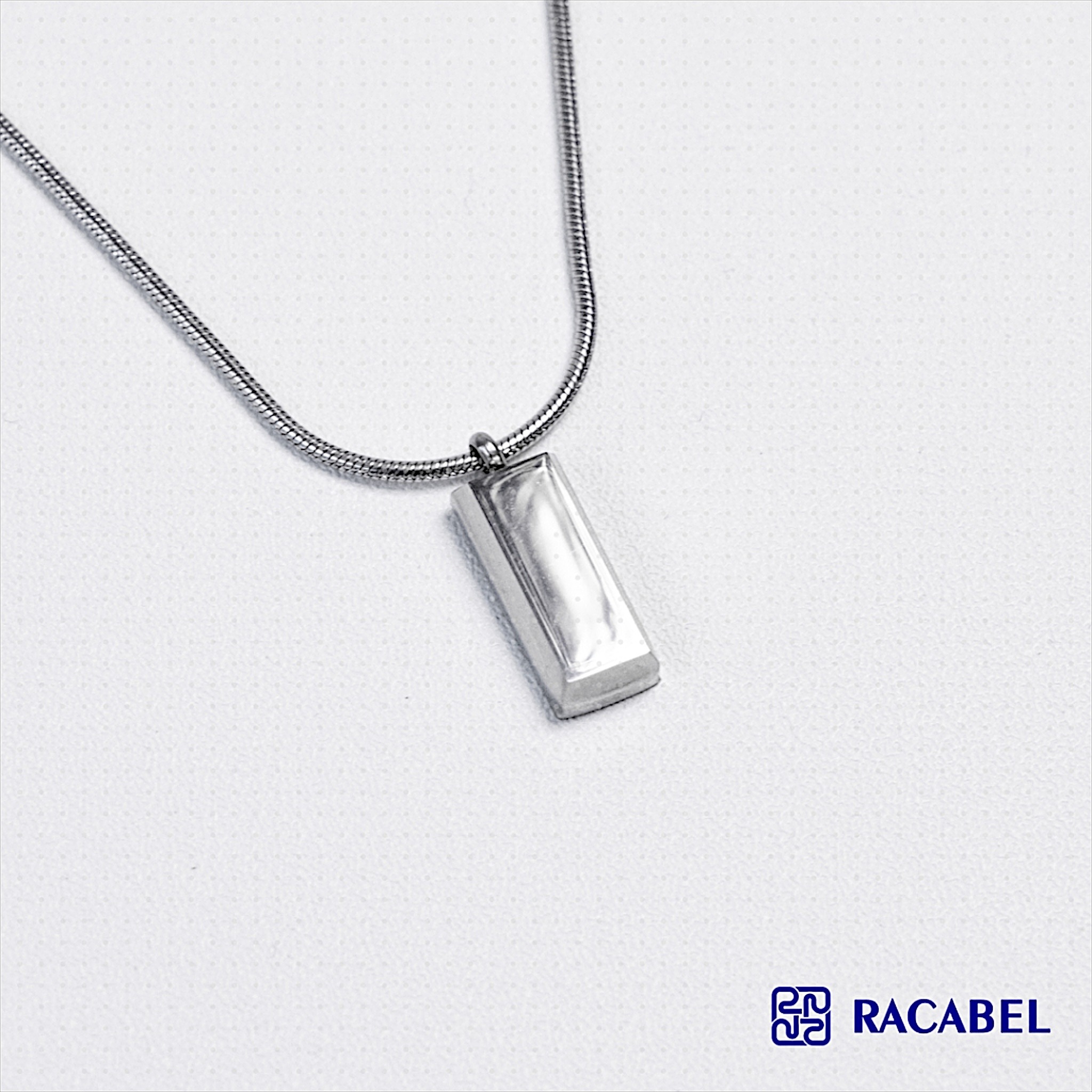 Racabel Kael Necklace - Kalung Silver Stainless steel Anti Karat Pria
