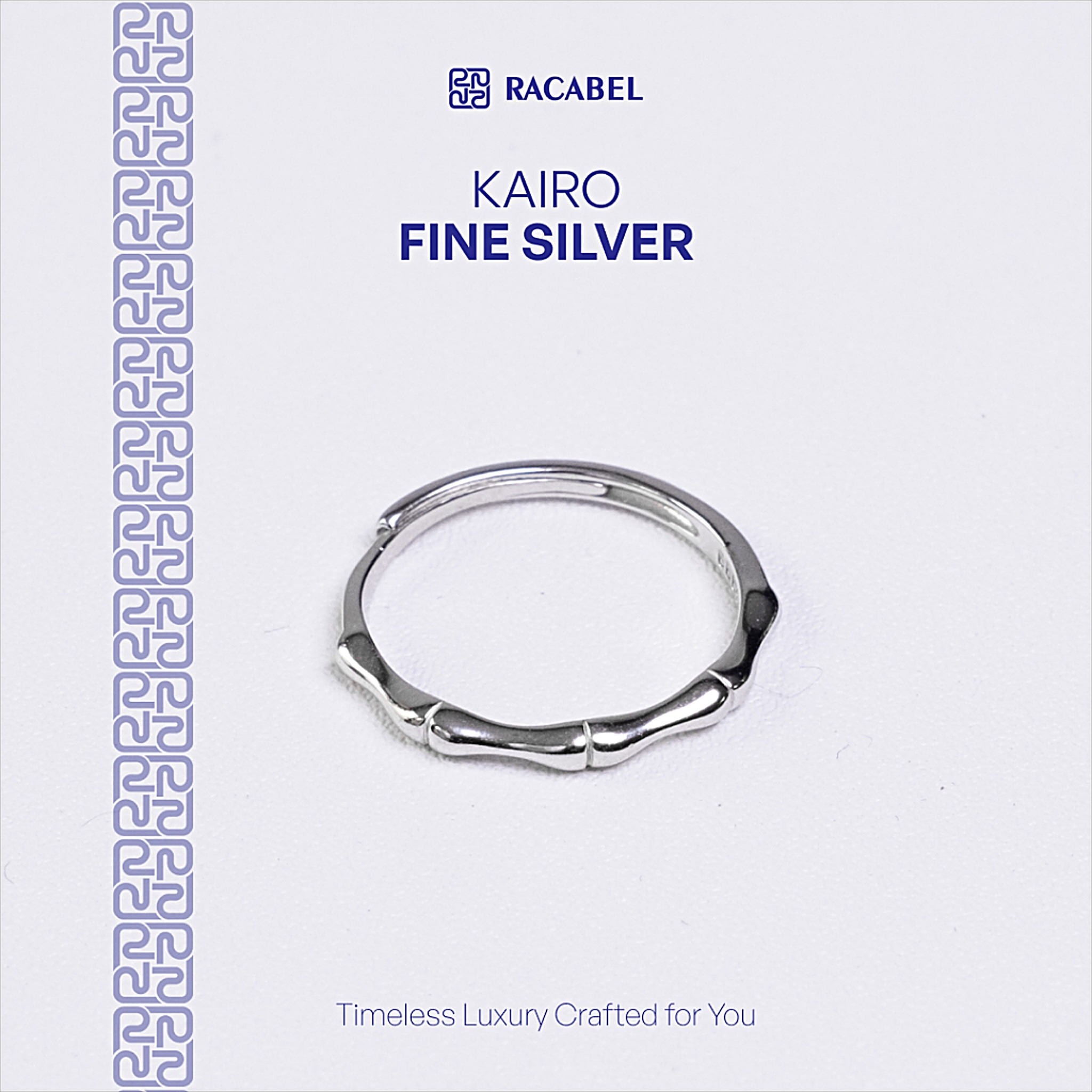 Racabel Kairo Ring - Cincin Pria Wanita Perak Asli Silver 999 Anti Karat