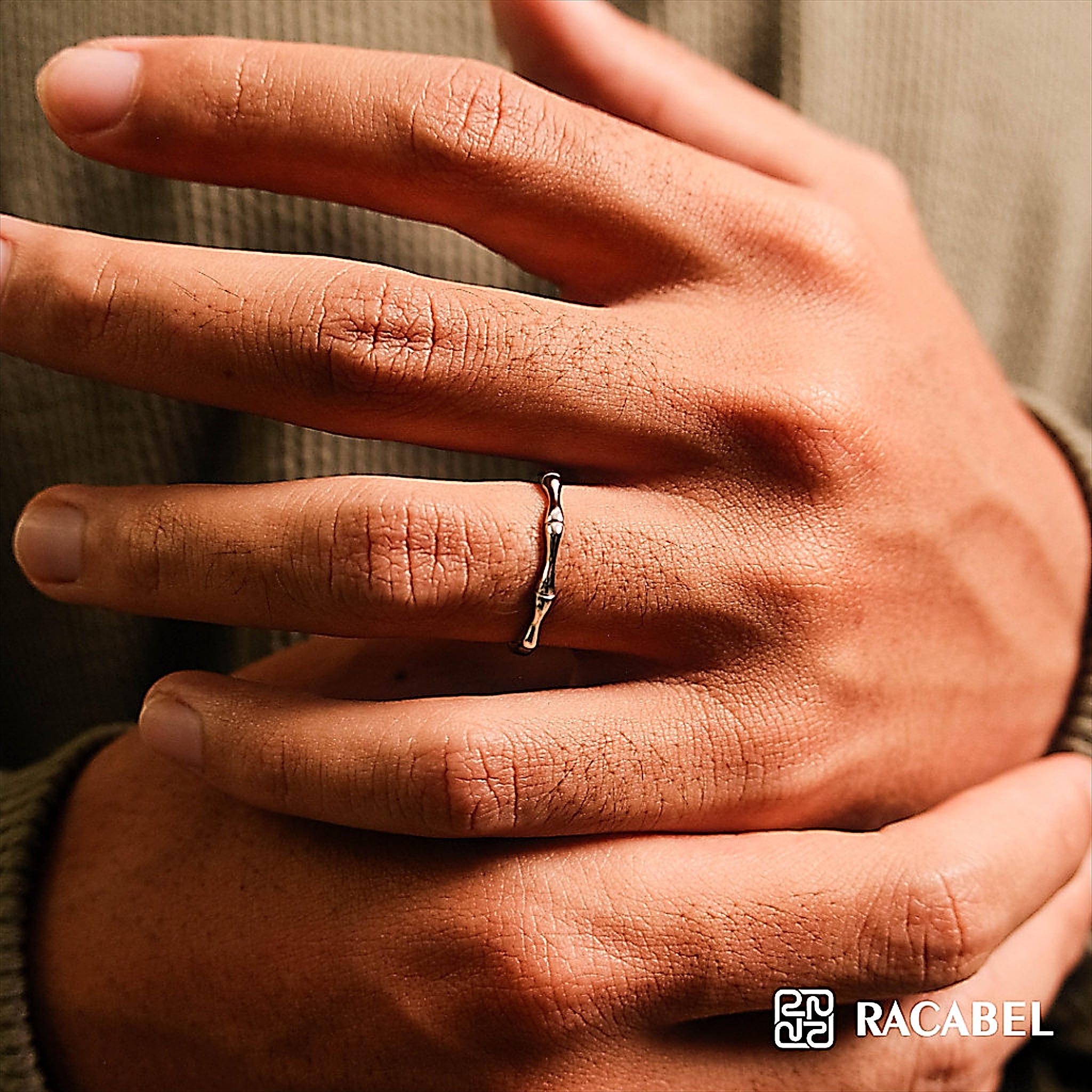 Racabel Kairo Ring - Cincin Pria Wanita Perak Asli Silver 999 Anti Karat