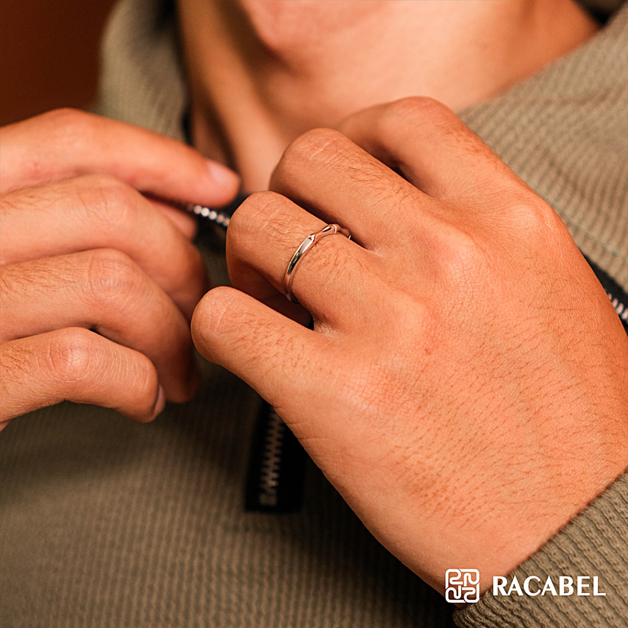 Racabel Kairo Ring - Cincin Pria Wanita Perak Asli Silver 999 Anti Karat