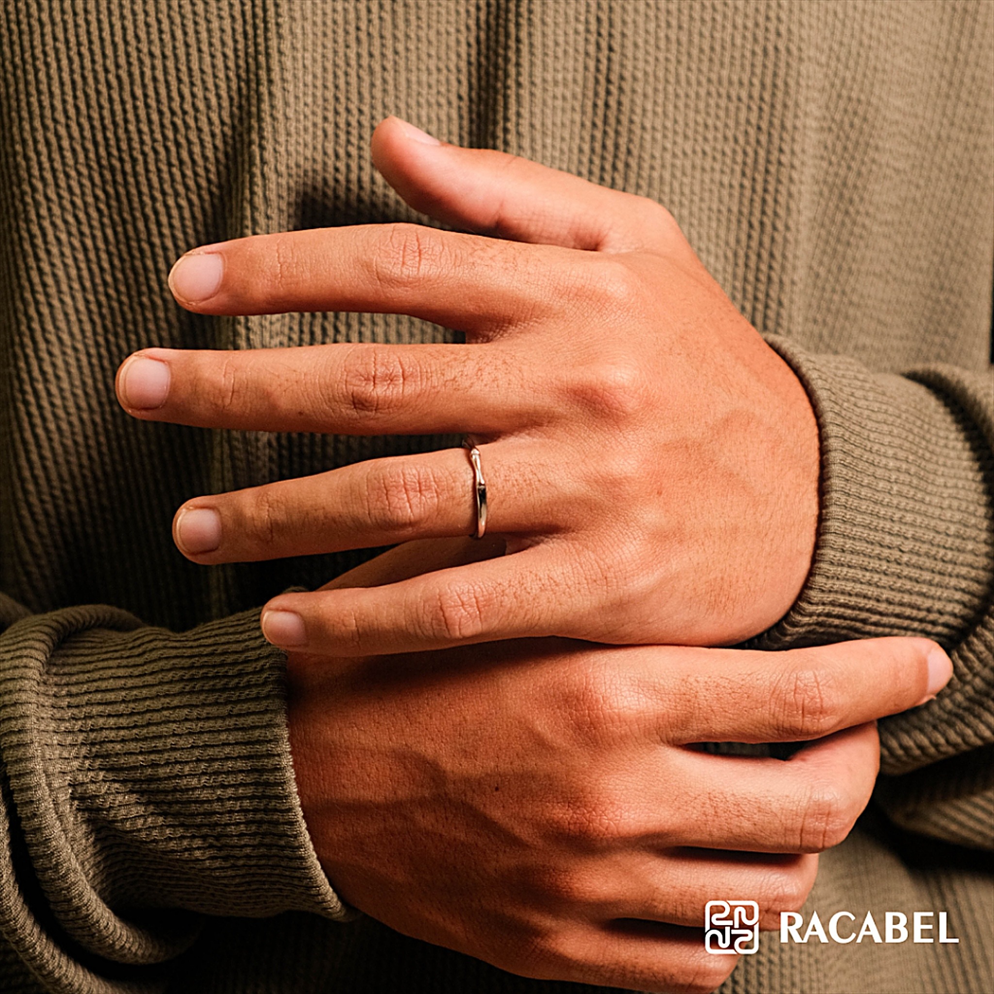 Racabel Kairo Ring - Cincin Pria Wanita Perak Asli Silver 999 Anti Karat