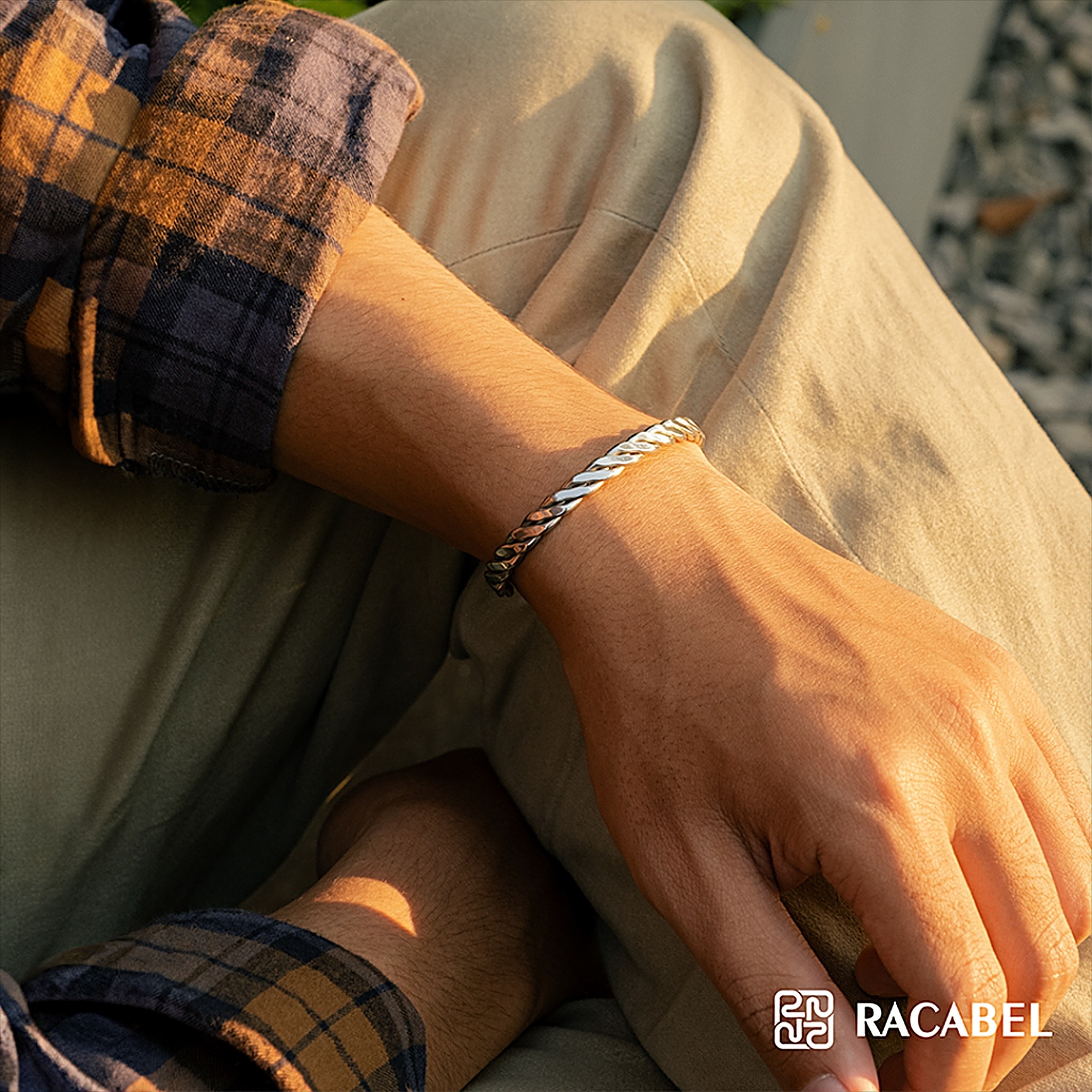 Racabel Kaleido Bangle - Gelang Pria Wanita Stainless Steel Anti Karat