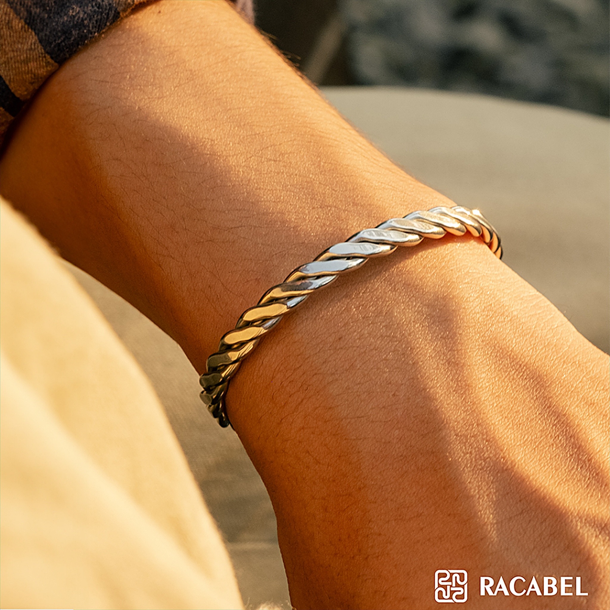 Racabel Kaleido Bangle - Gelang Pria Wanita Stainless Steel Anti Karat