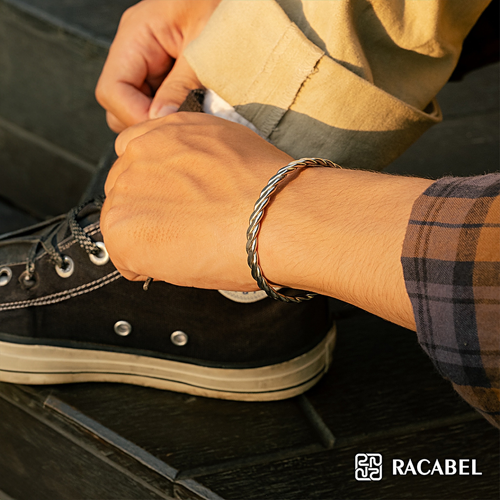 Racabel Kaleido Bangle - Gelang Pria Wanita Stainless Steel Anti Karat