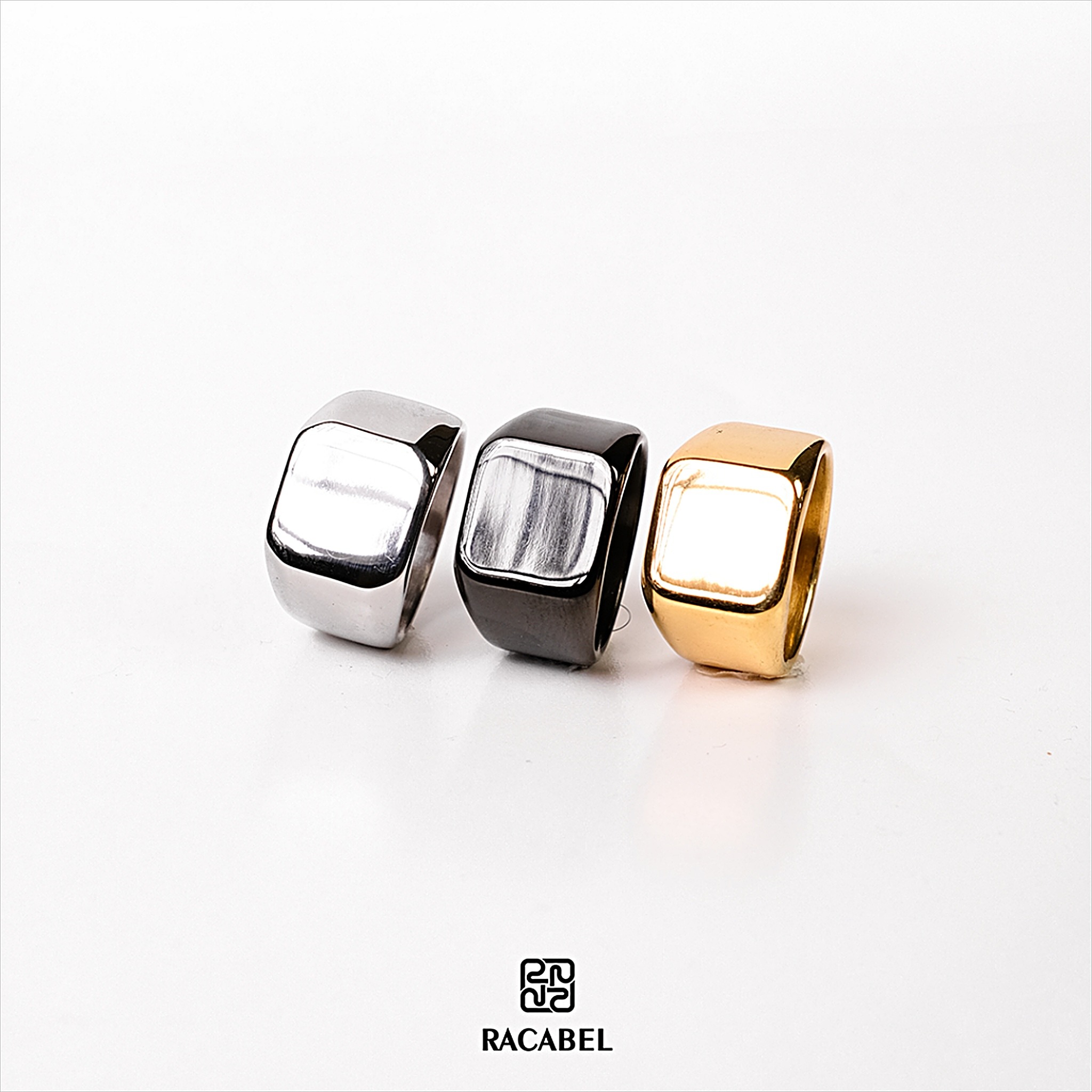 Racabel Lumen Ring - Cincin Pria Titanium Anti Karat