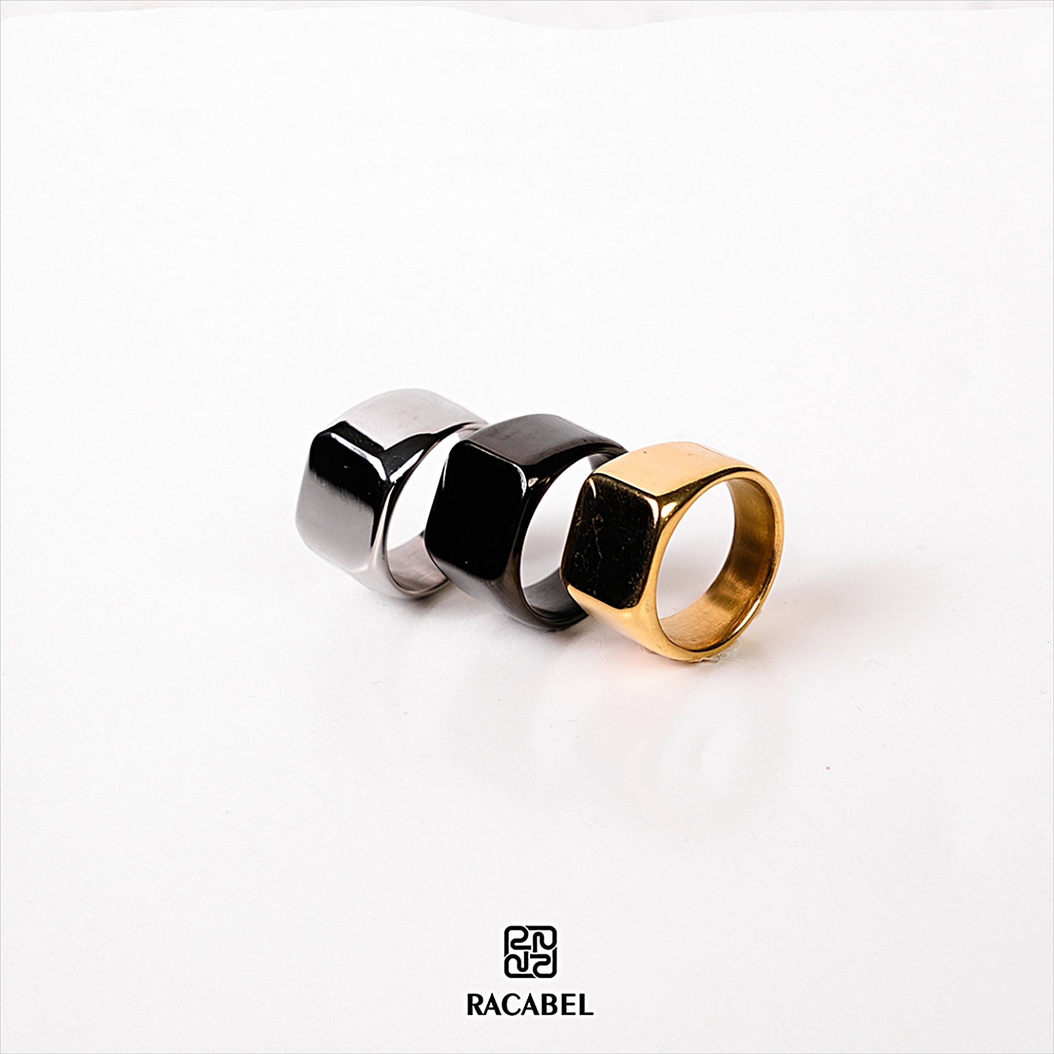 Racabel Lumen Ring - Cincin Pria Titanium Anti Karat