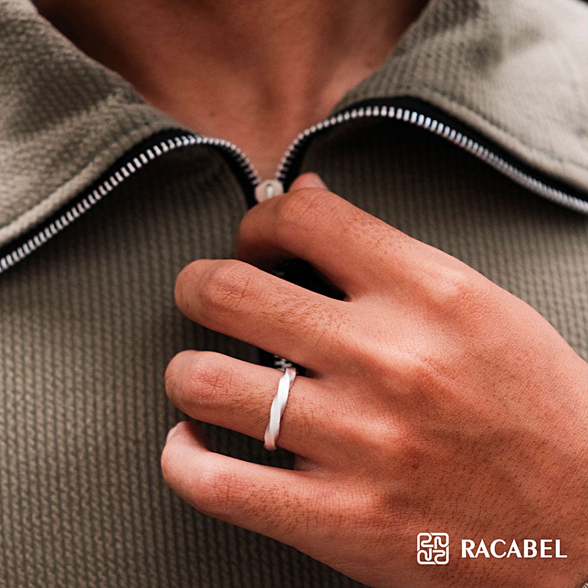 Racabel Lunara Ring - Cincin Pria Wanita Perak Asli Silver 999 Anti Karat