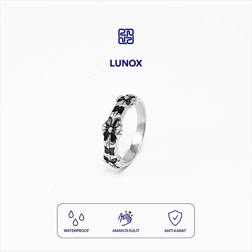 Racabel Lunox Ring - Cincin Pria Wanita Titanium Anti Karat