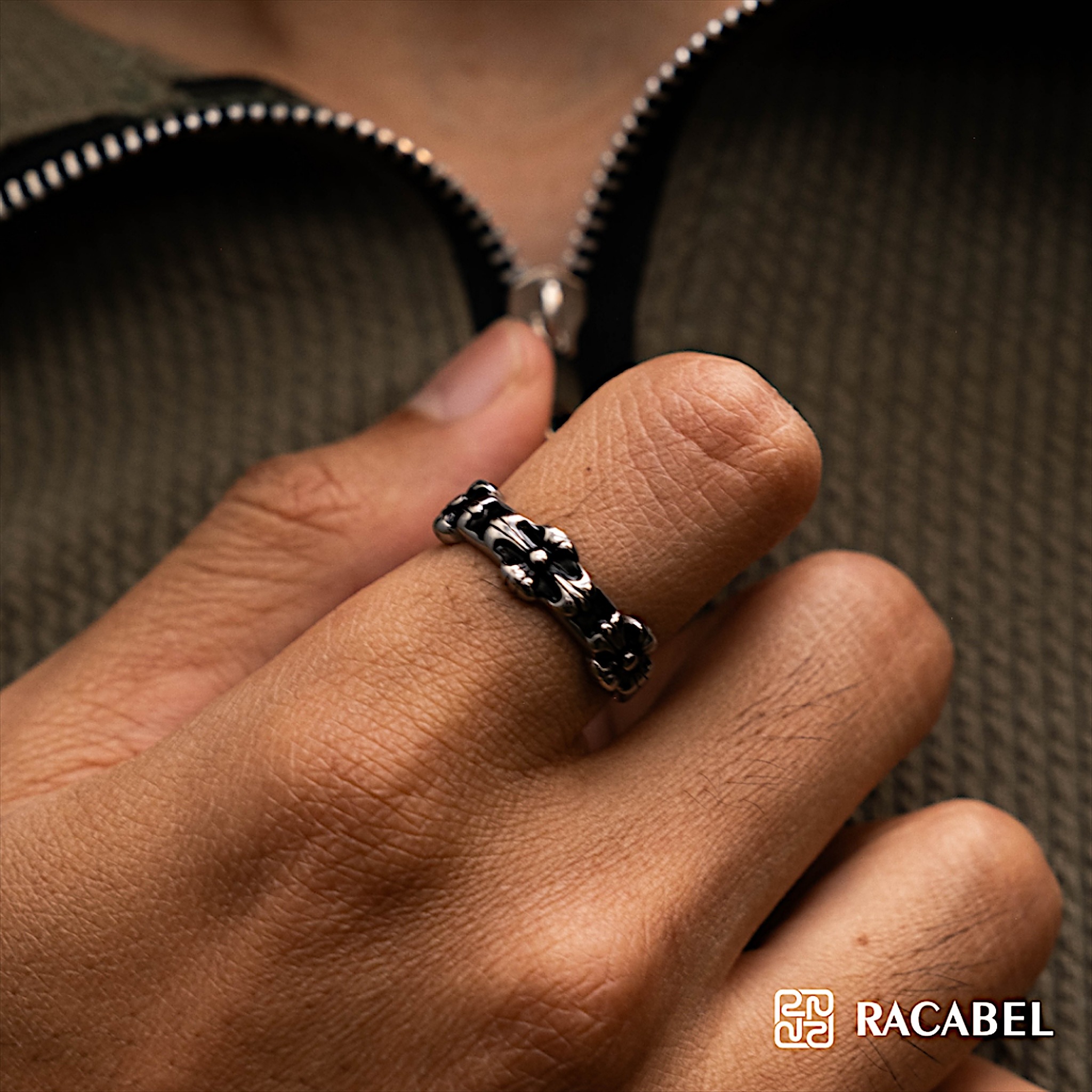 Racabel Lunox Ring - Cincin Pria Wanita Titanium Anti Karat