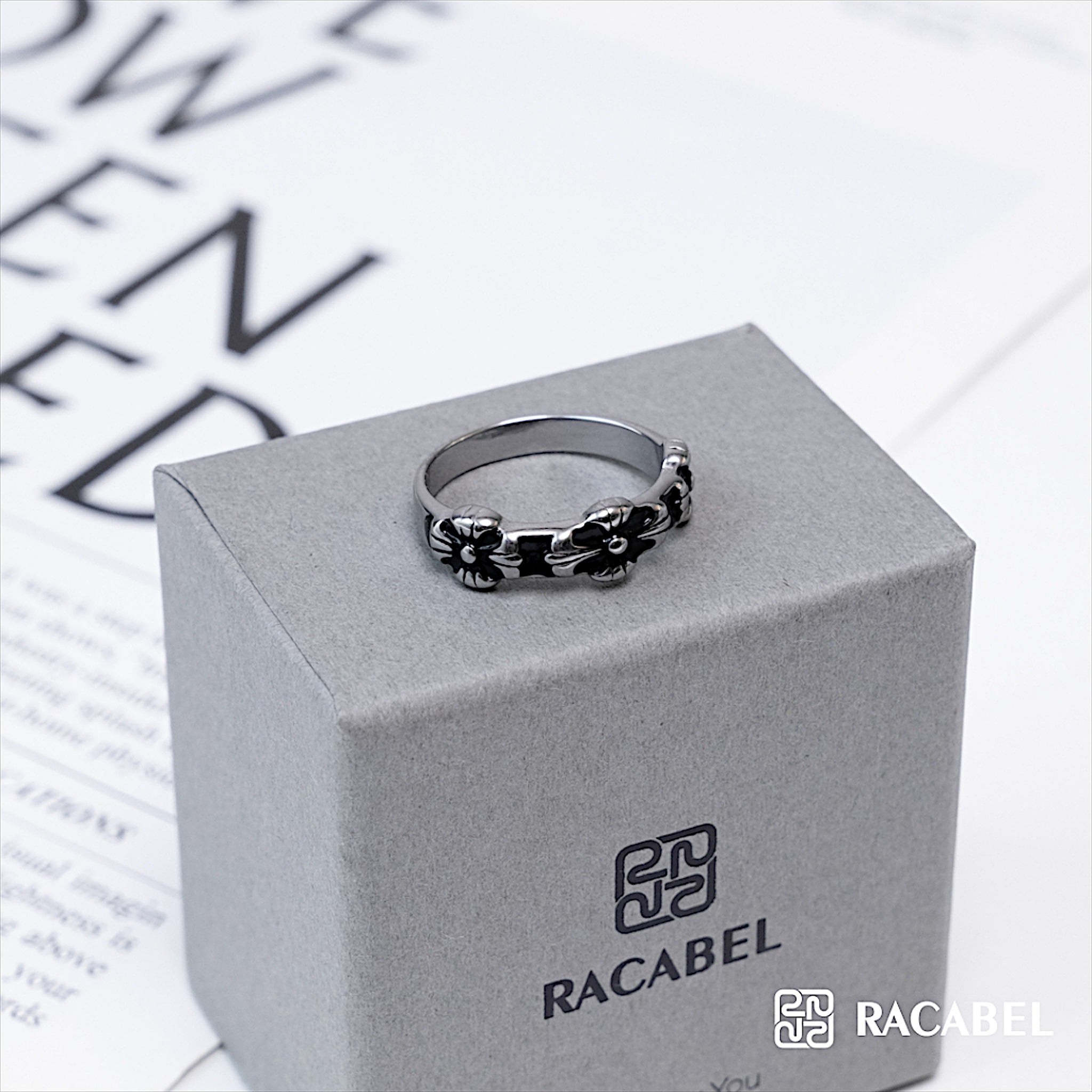 Racabel Lunox Ring - Cincin Pria Wanita Titanium Anti Karat