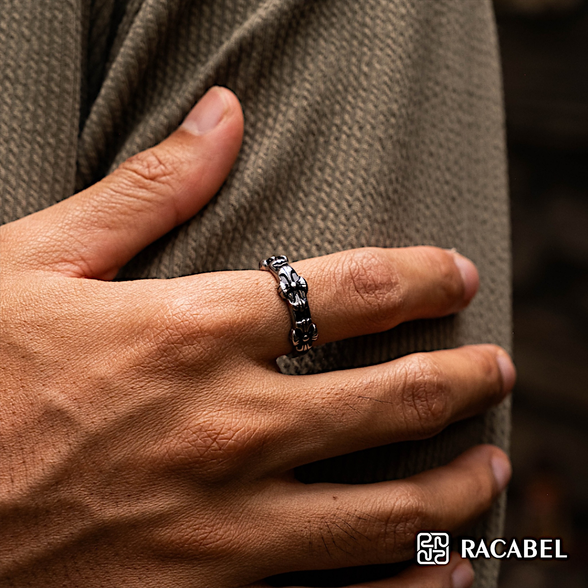 Racabel Lunox Ring - Cincin Pria Wanita Titanium Anti Karat