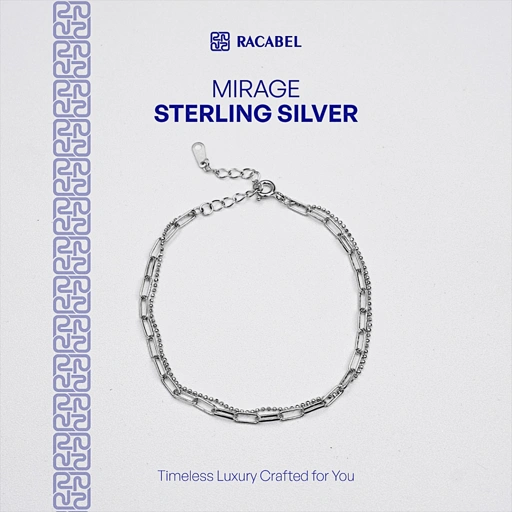 Racabel Mirage Bracelet - Gelang Pria Wanita Sterling Silver 925 Anti Karat