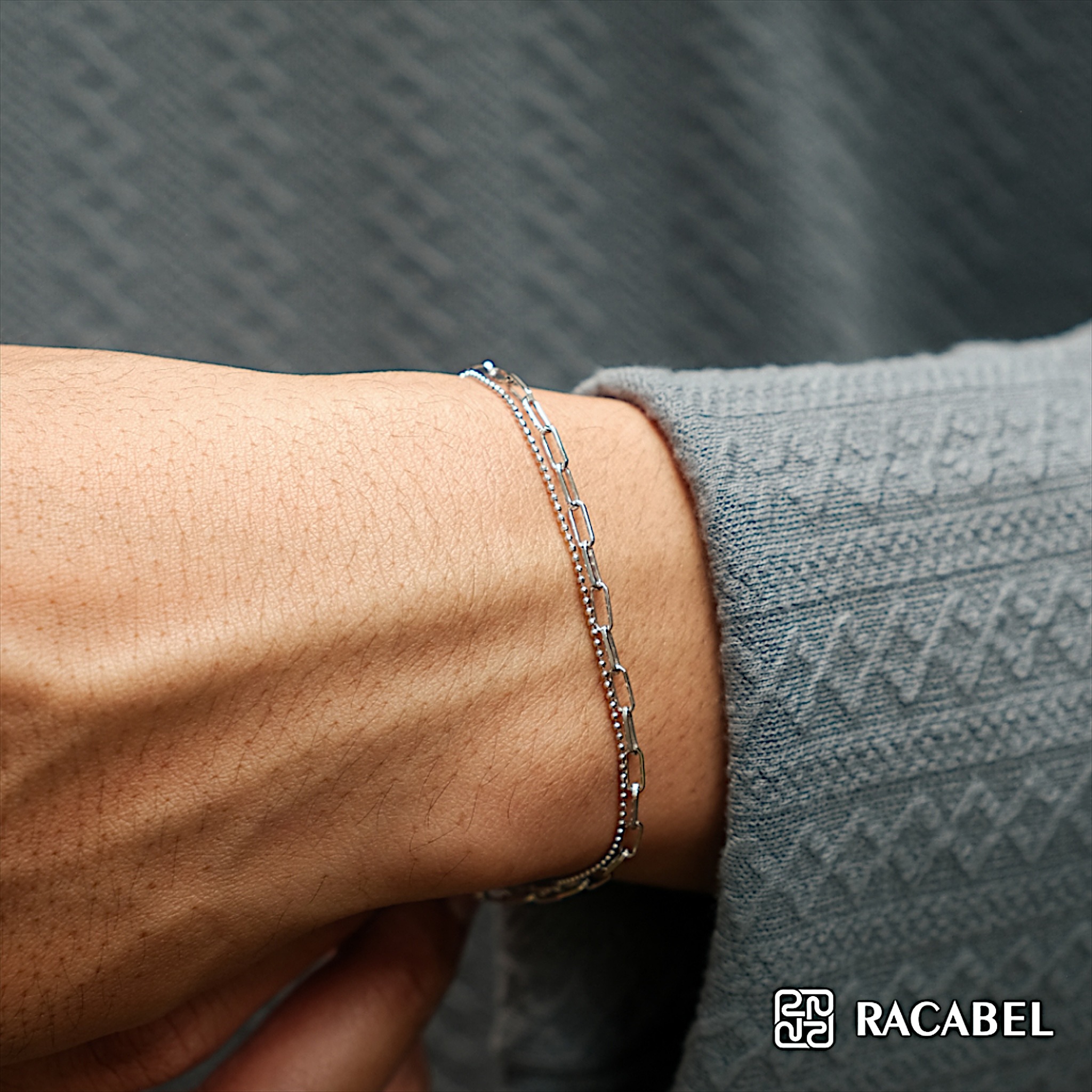 Racabel Mirage Bracelet - Gelang Pria Wanita Sterling Silver 925 Anti Karat
