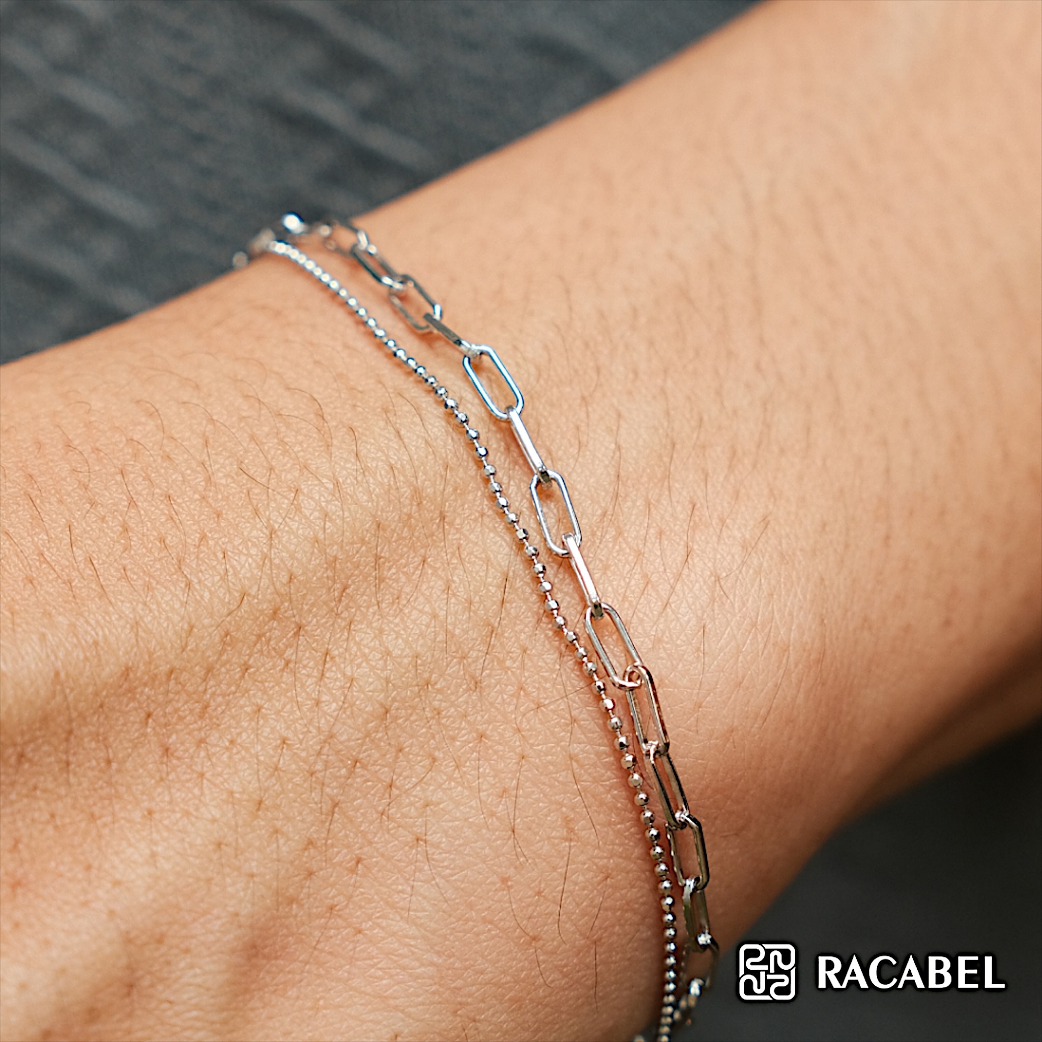 Racabel Mirage Bracelet - Gelang Pria Wanita Sterling Silver 925 Anti Karat