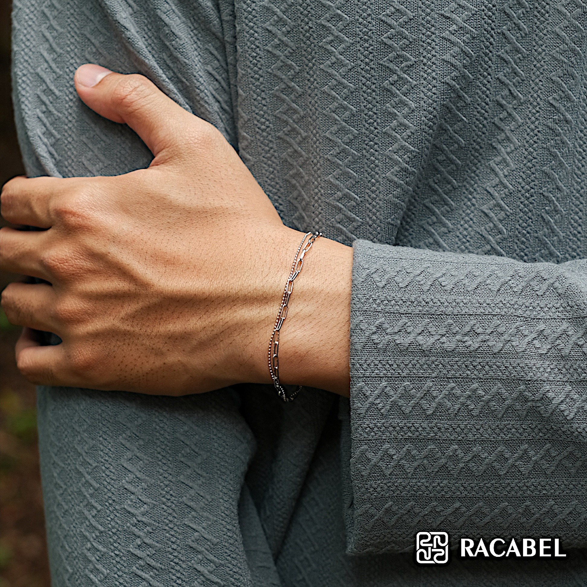 Racabel Mirage Bracelet - Gelang Pria Wanita Sterling Silver 925 Anti Karat