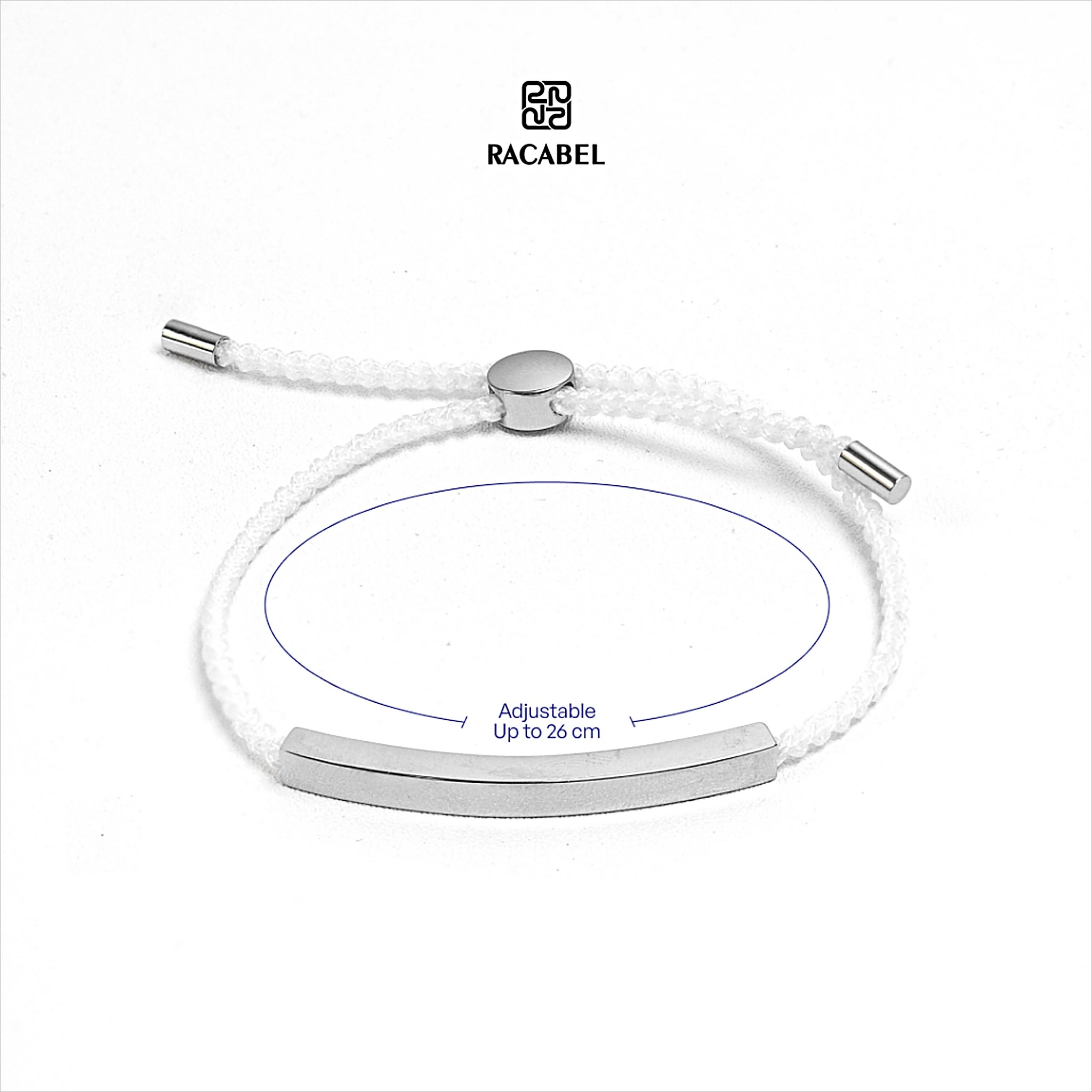 Racabel Mistveil White Bracelet Unisex - Gelang Putih Pria - Wanita Nylon Anti Karat