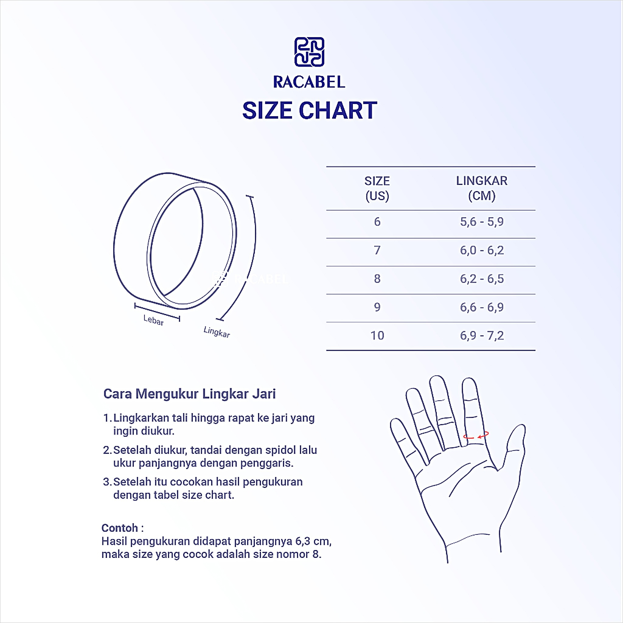 Racabel Quell Ring - Cincin Pria Wanita Titanium Anti Karat