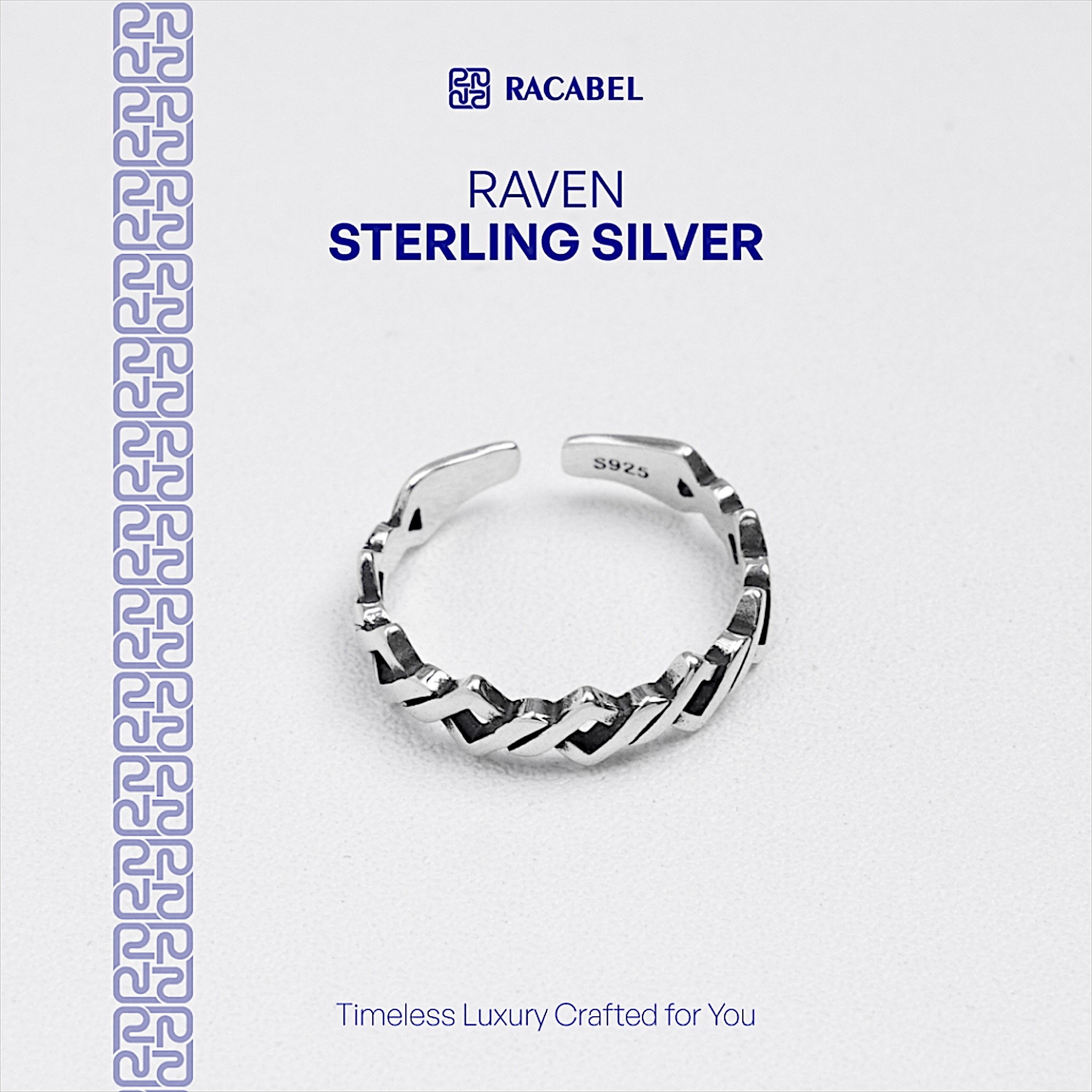 Racabel Raven Ring - Cincin Pria Wanita Sterling Silver 925 Anti Karat