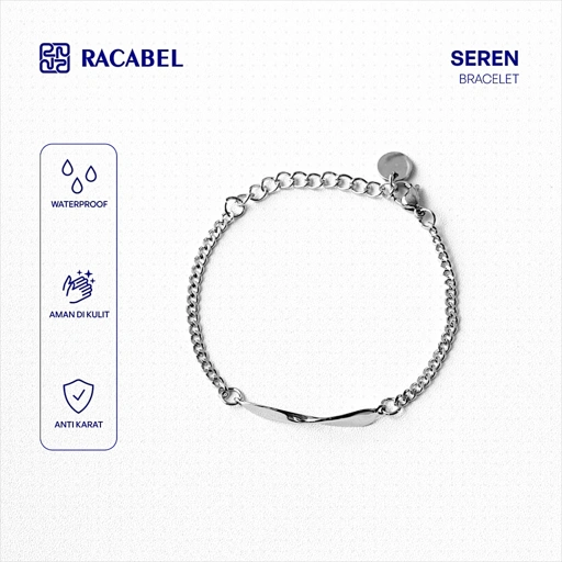 Racabel Seren Bracelet Unisex - Gelang Titanium Steel - Pria Wanita Anti Karat
