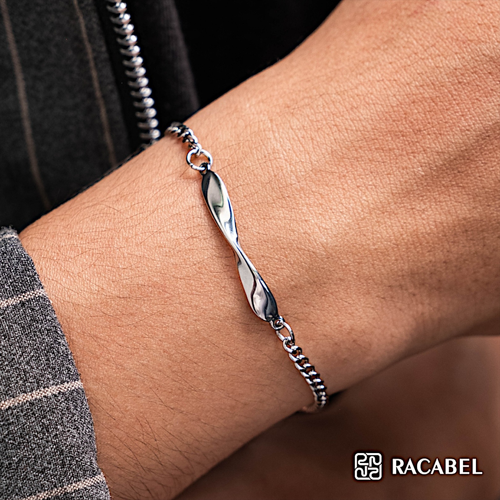 Racabel Seren Bracelet Unisex - Gelang Titanium Steel - Pria Wanita Anti Karat