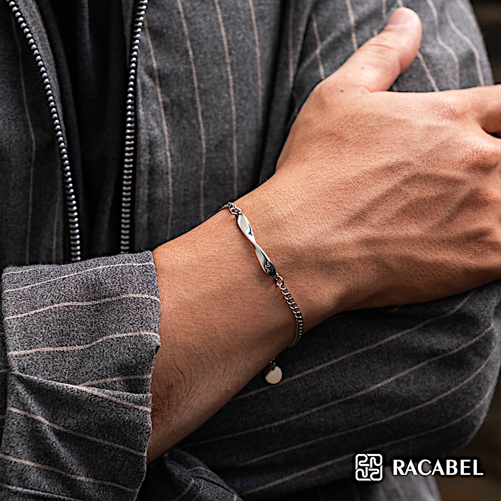 Racabel Seren Bracelet Unisex - Gelang Titanium Steel - Pria Wanita Anti Karat