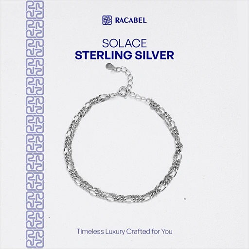 Racabel Solace Bracelet - Gelang Pria Wanita Sterling Silver 925 Anti Karat