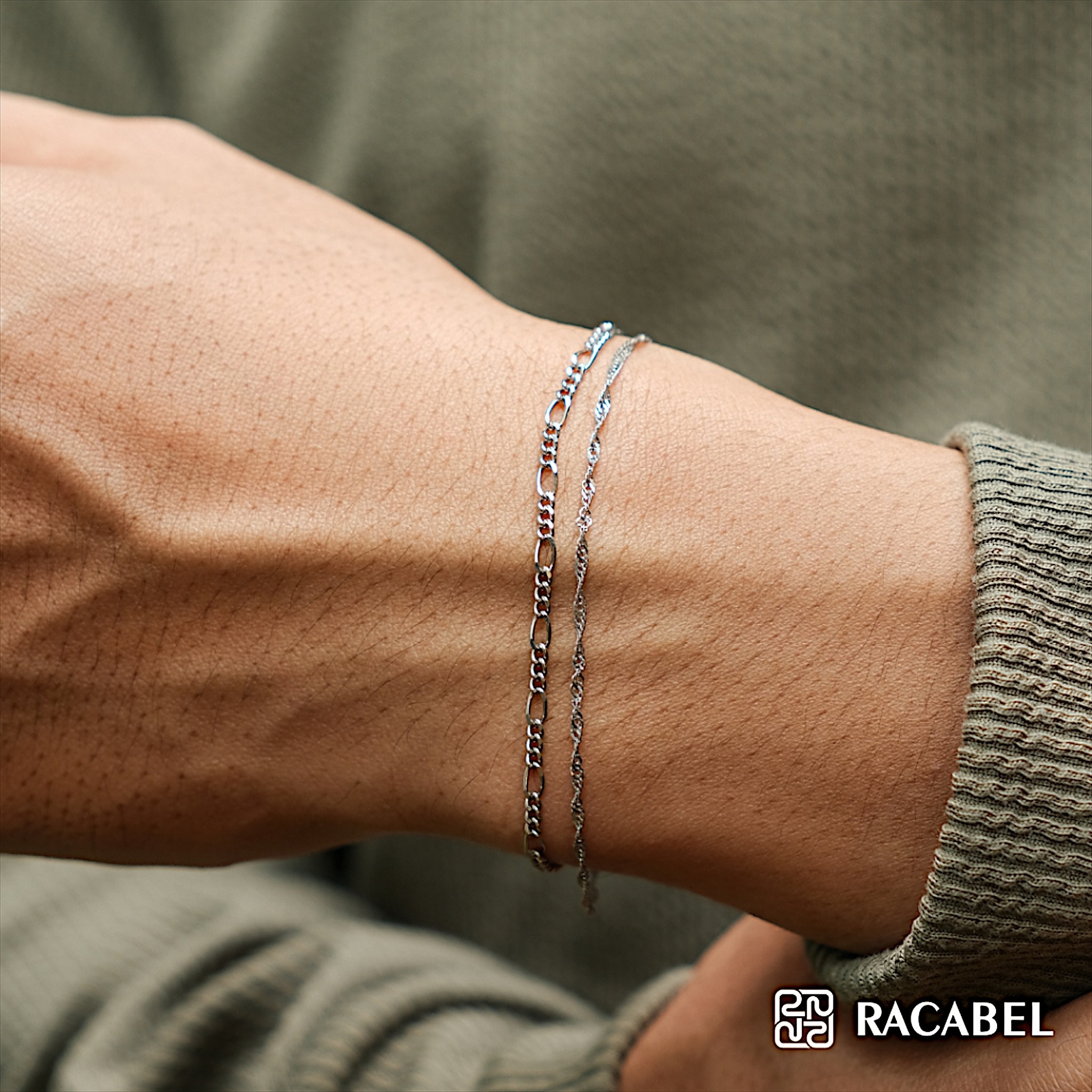Racabel Solace Bracelet - Gelang Pria Wanita Sterling Silver 925 Anti Karat