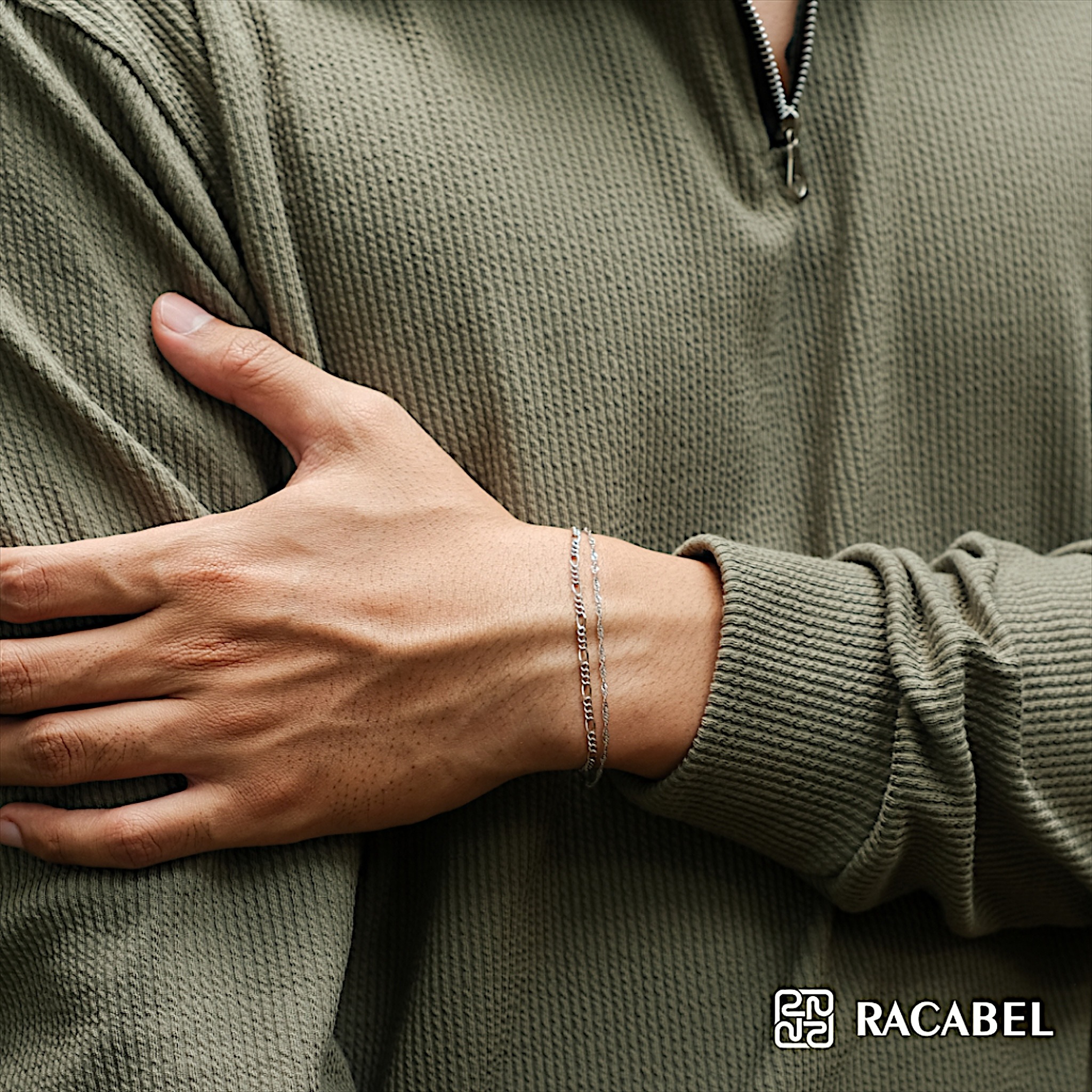 Racabel Solace Bracelet - Gelang Pria Wanita Sterling Silver 925 Anti Karat