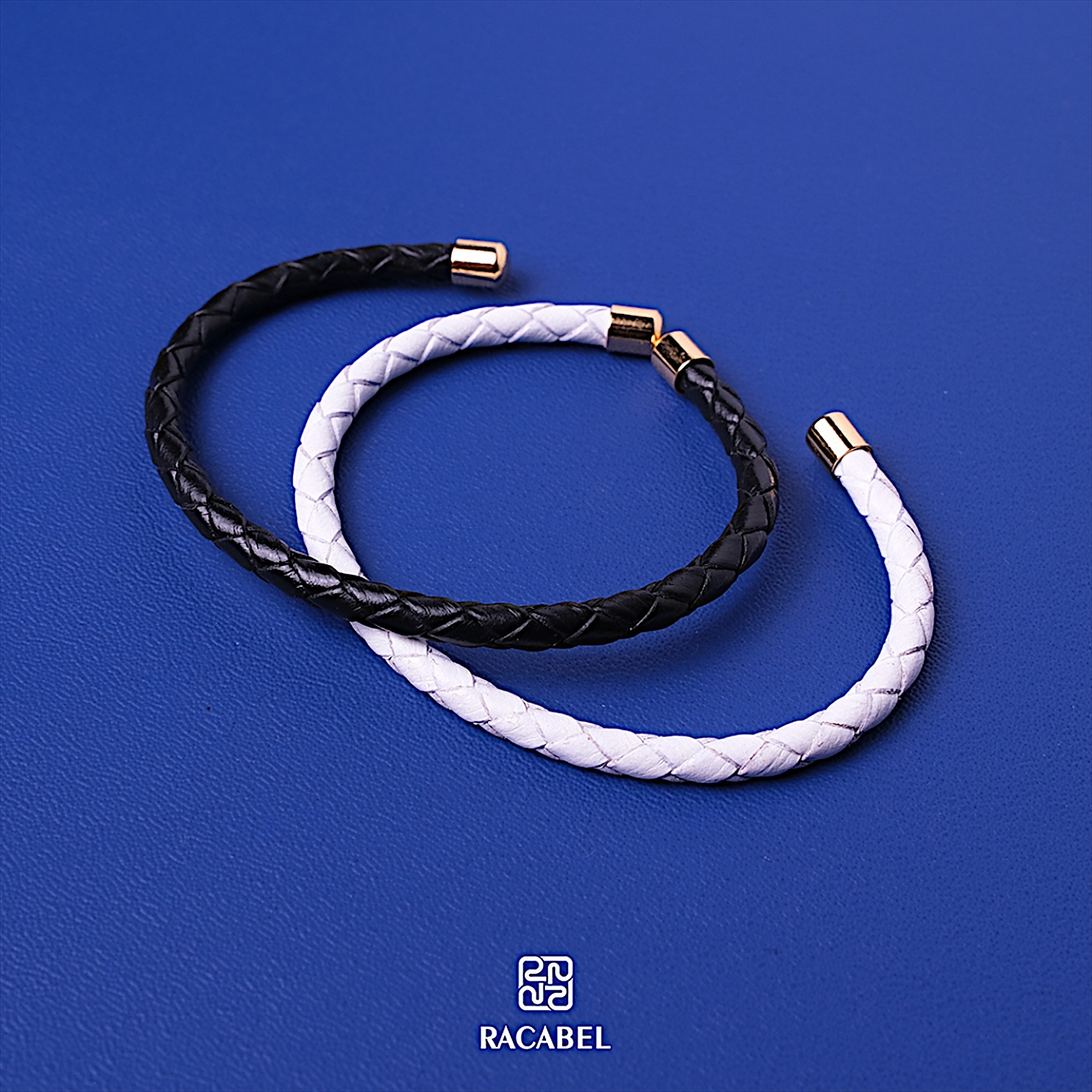 Racabel Spatium Bracelet - Gelang Kulit Unisex Stainless Steel Anti Karat
